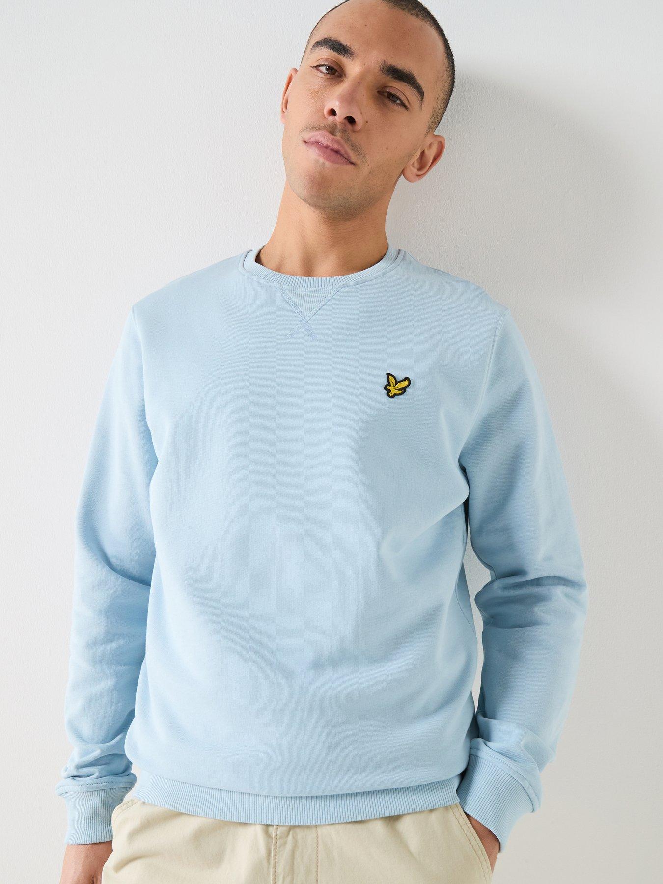 lyle-scott-crew-neck-sweatshirt-light-bluefront