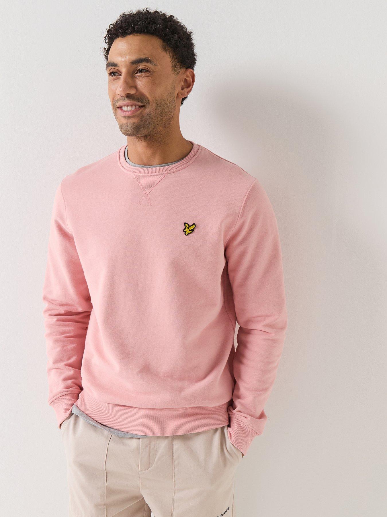 lyle-scott-crew-neck-sweatshirt-pinkfront
