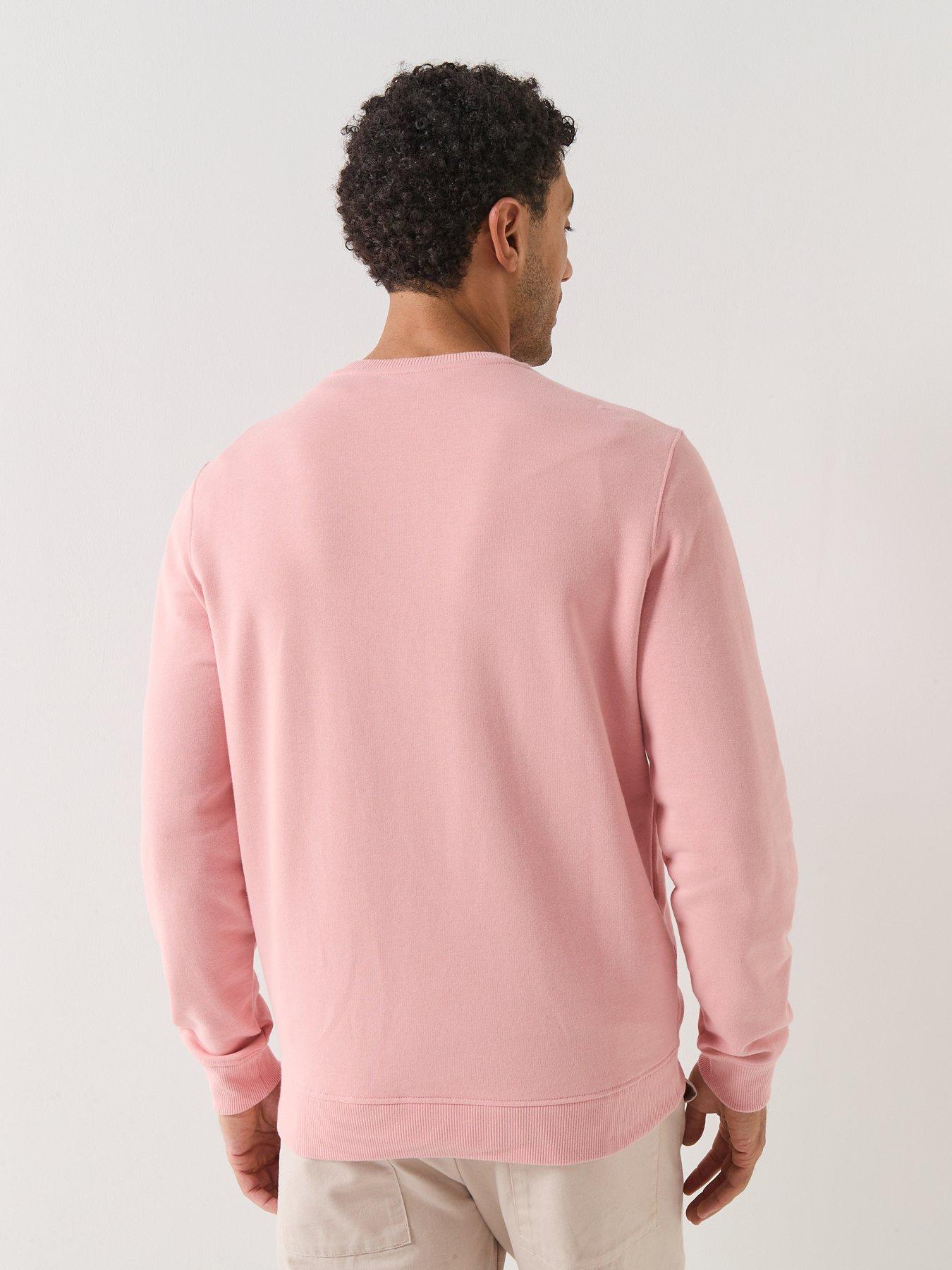 lyle-scott-crew-neck-sweatshirt-pinkstillFront