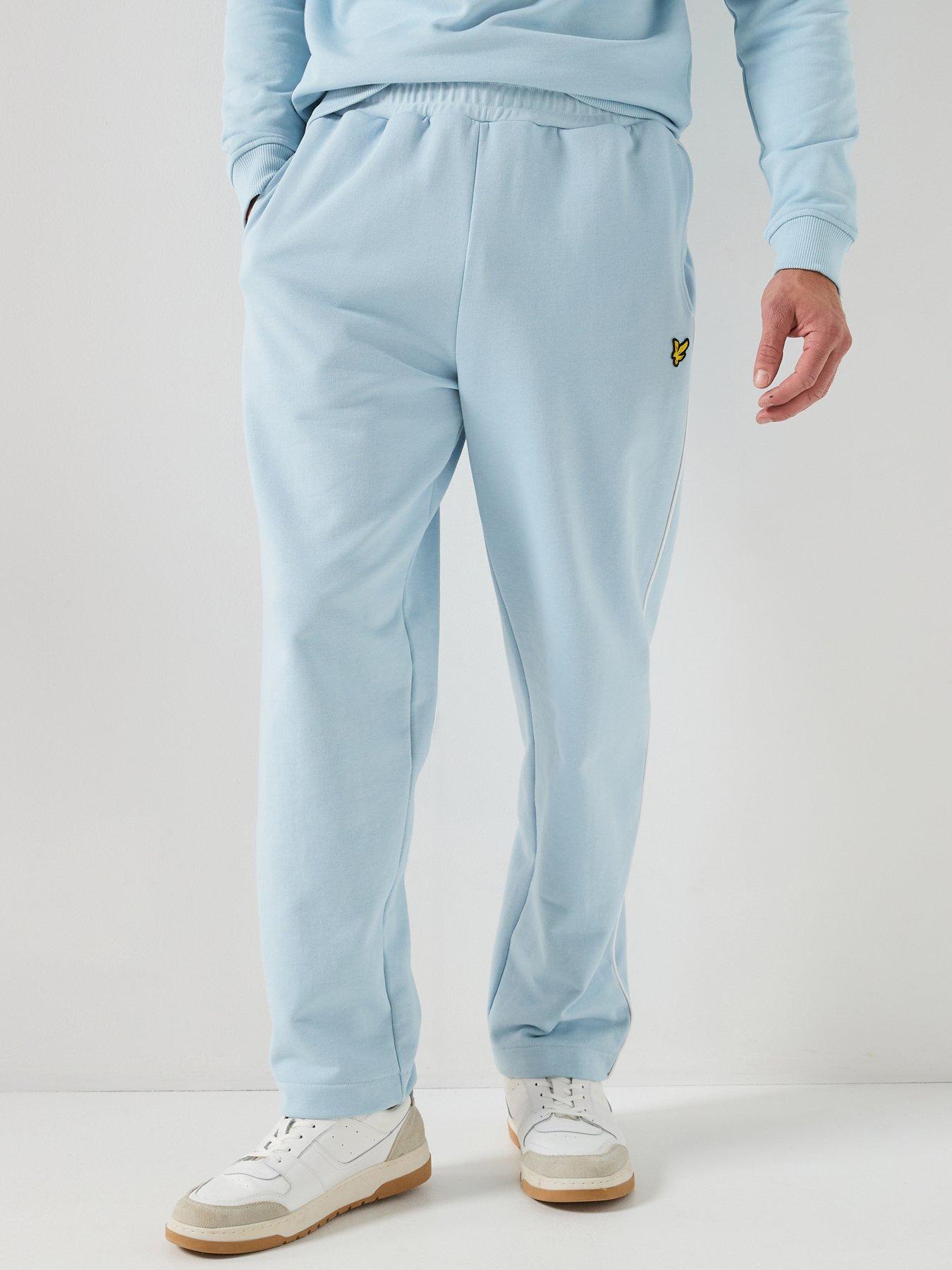 Lyle & Scott Lyle  &  Scott Piped Straight Leg Track Joggers -blue