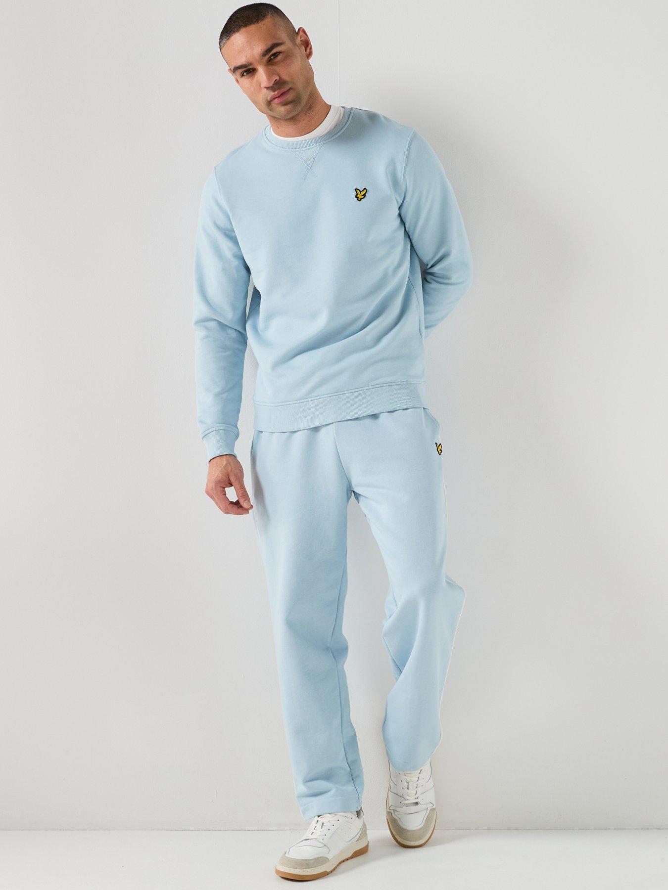 Image 6 of 6 of Lyle & Scott Piped Straight Leg Track Joggers -Blue - Light Blue