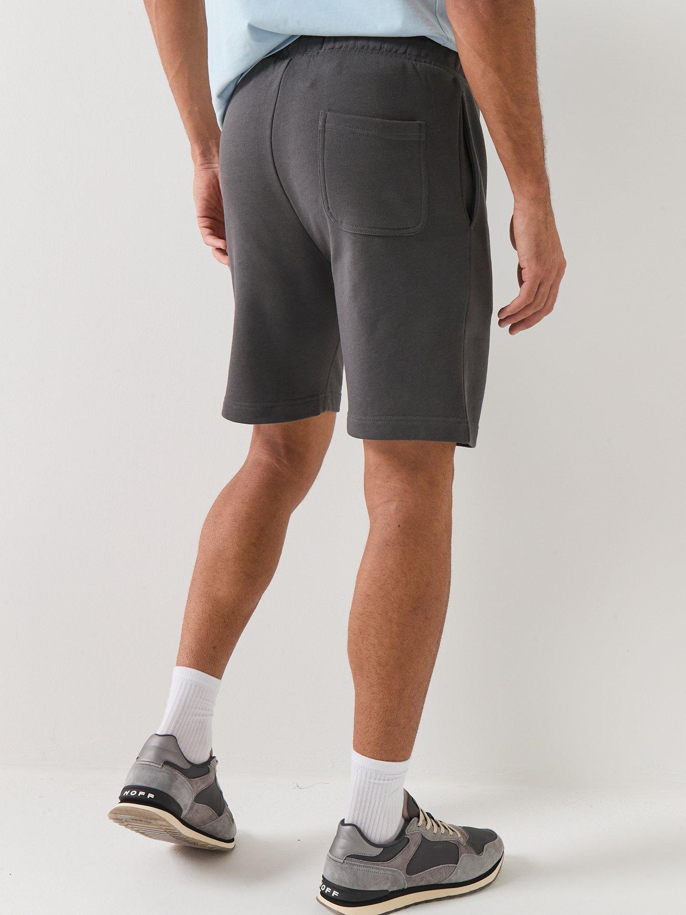 lyle-scott-plain-sweat-shorts-greystillFront