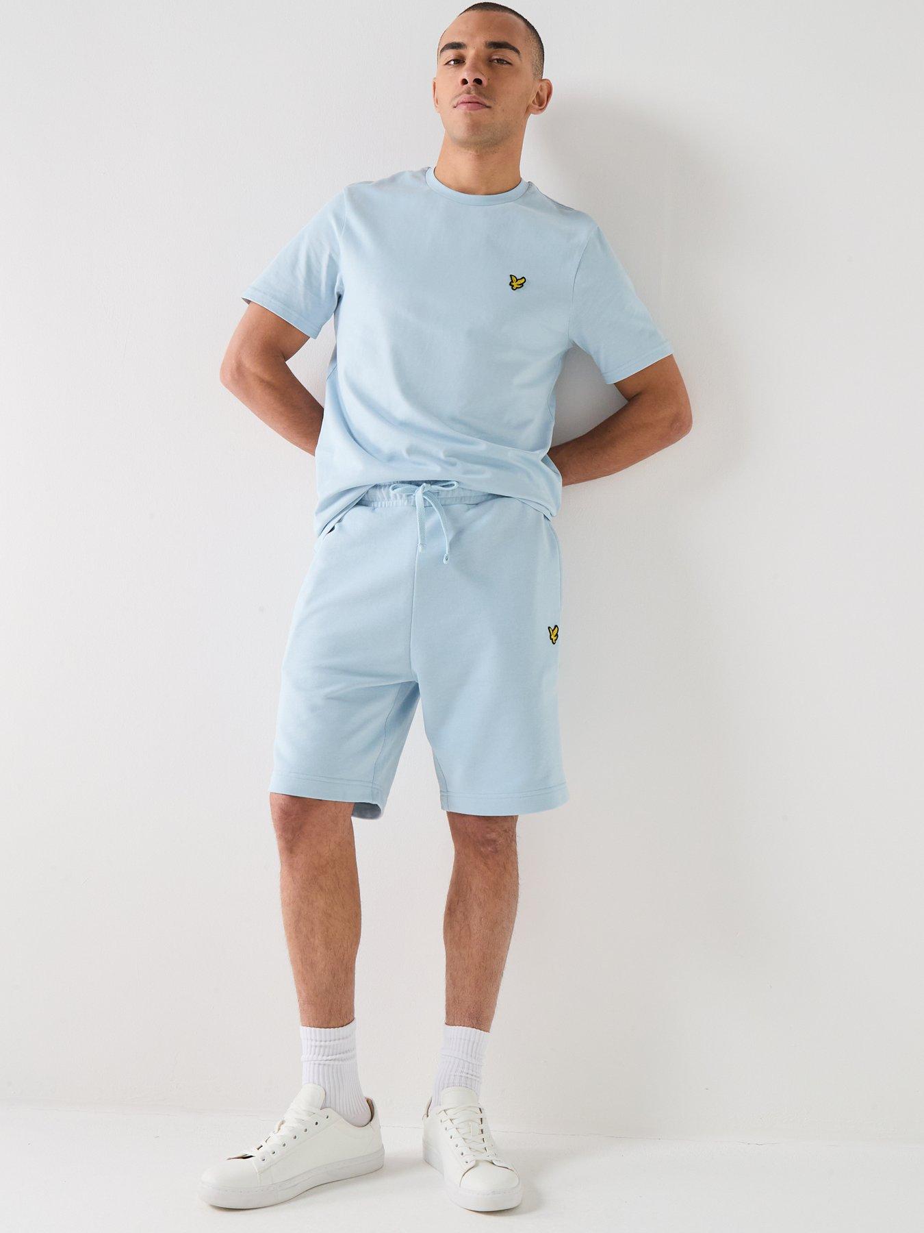 Image 3 of 4 of Lyle & Scott Plain Sweat Shorts - Light Blue