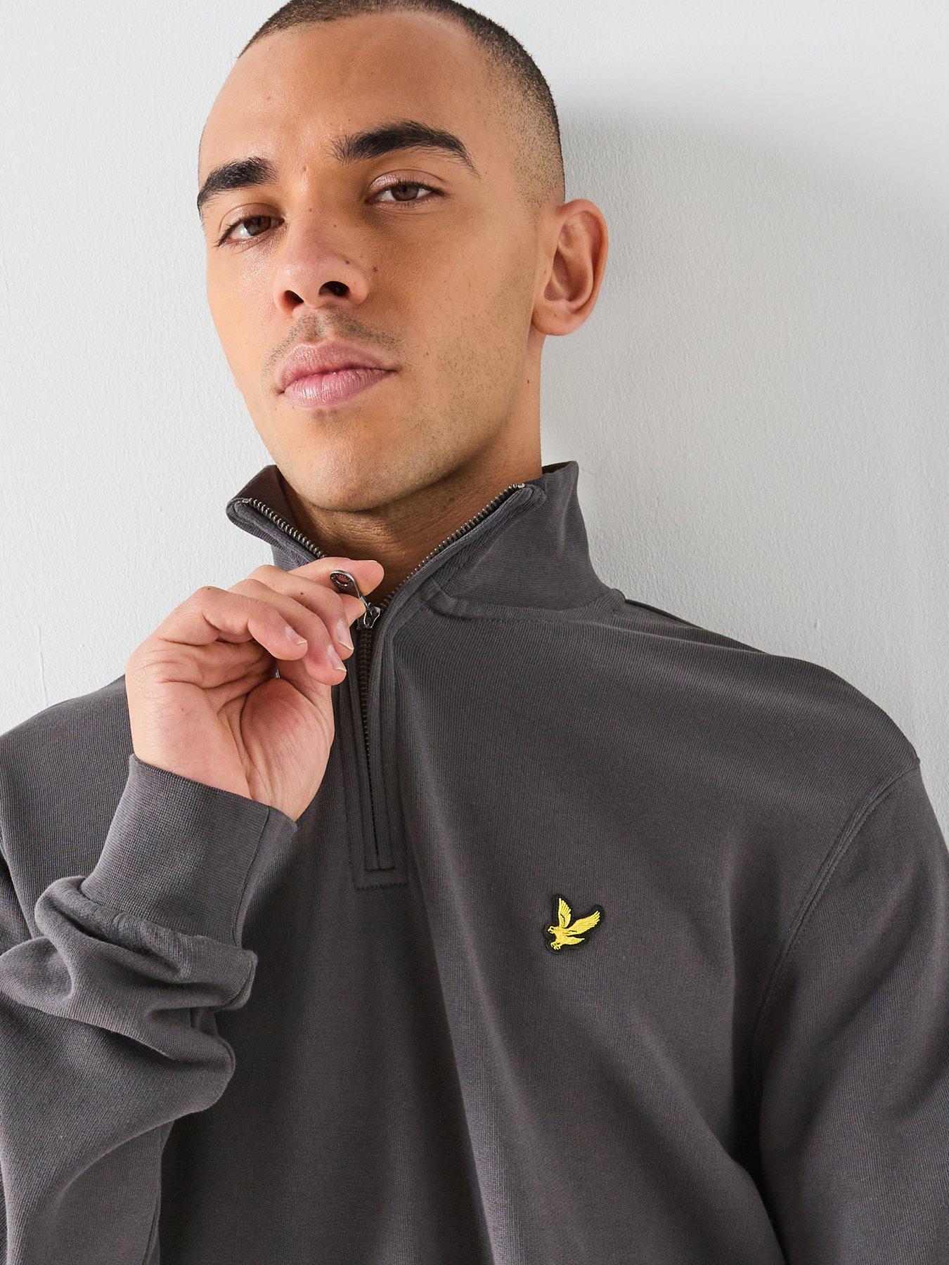 lyle-scott-loopback-14-zip-sweatshirt-greyoutfit