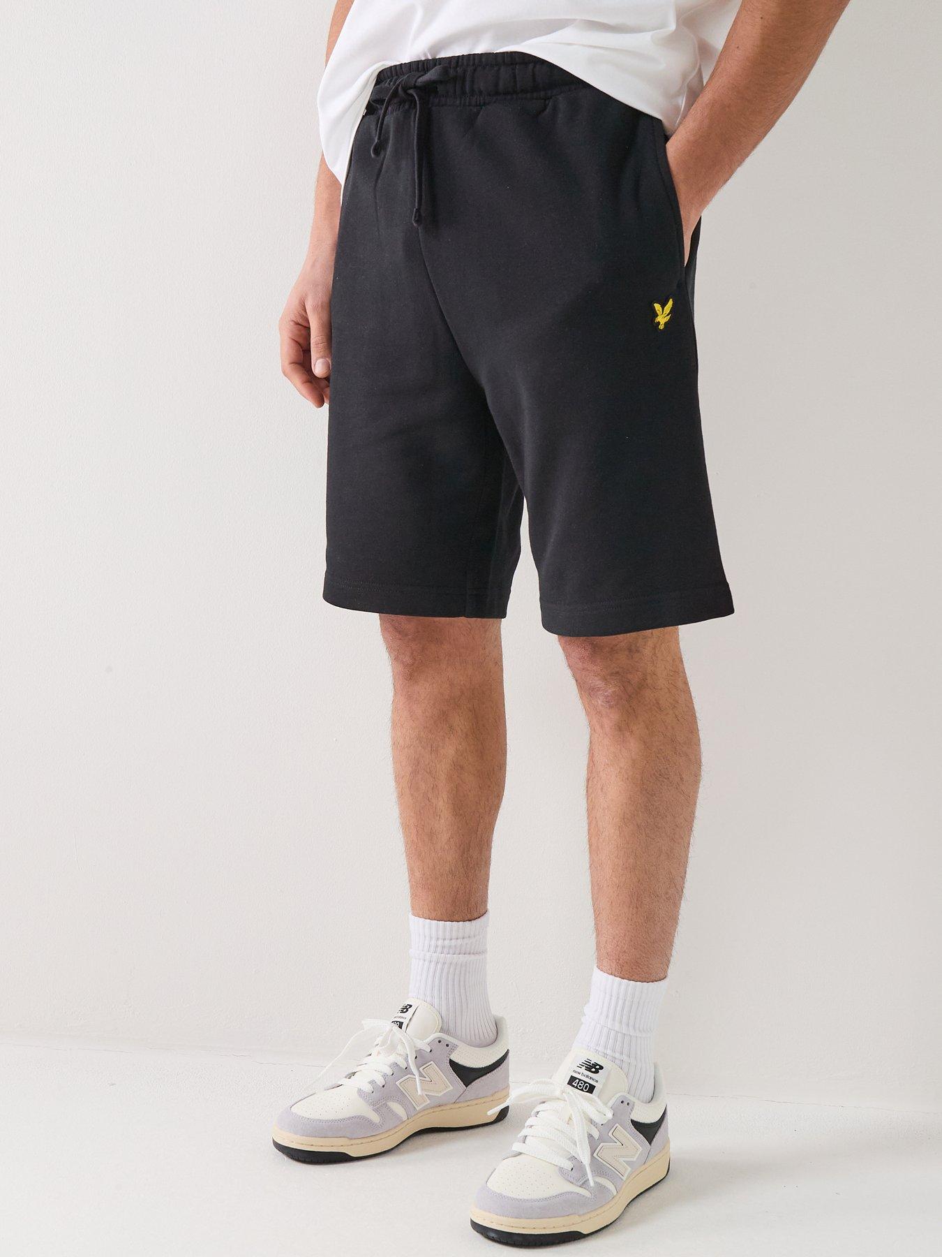 lyle-scott-plain-sweat-shorts-black