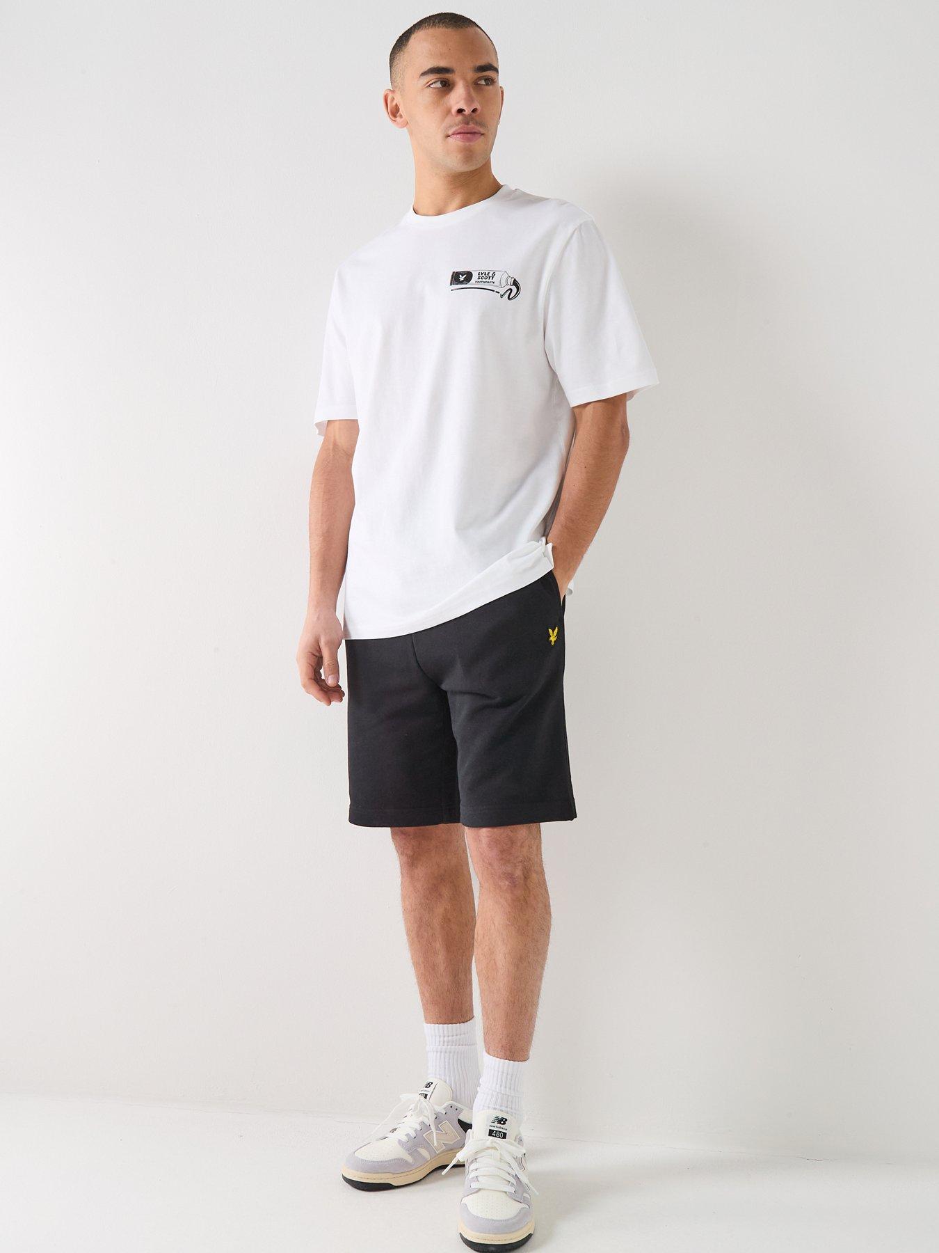 lyle-scott-plain-sweat-shorts-blackoutfit