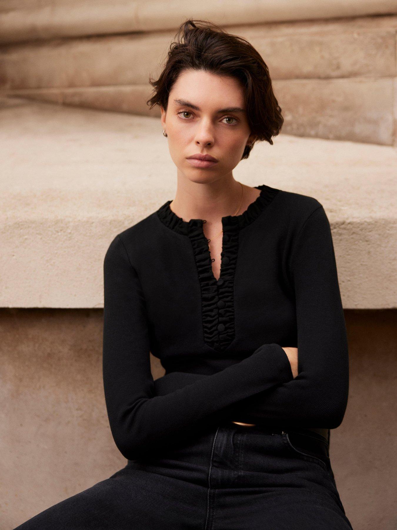 mint-velvet-ribbed-henley-top-black