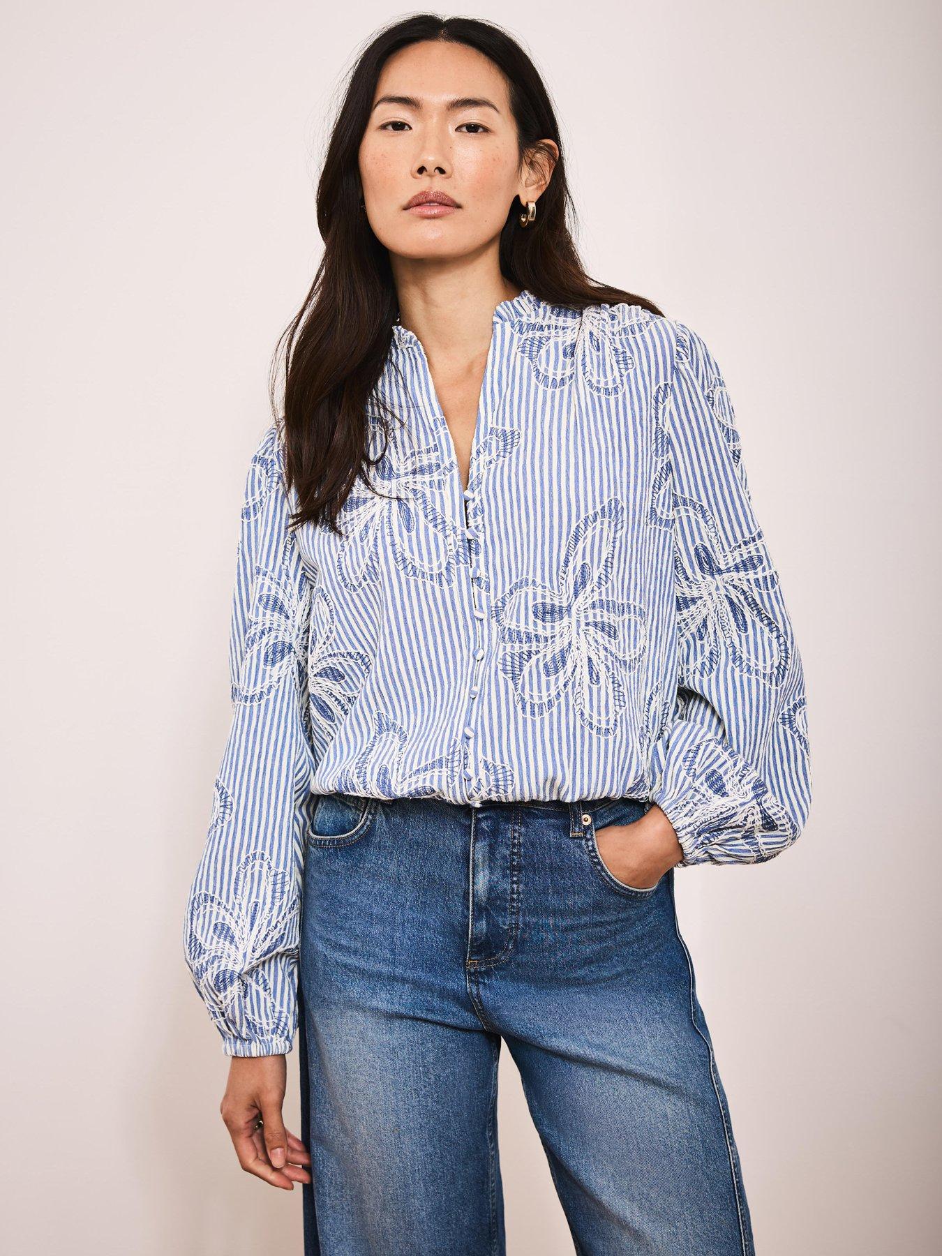 mint-velvet-stripe-cornelli-blouse-blueoutfit