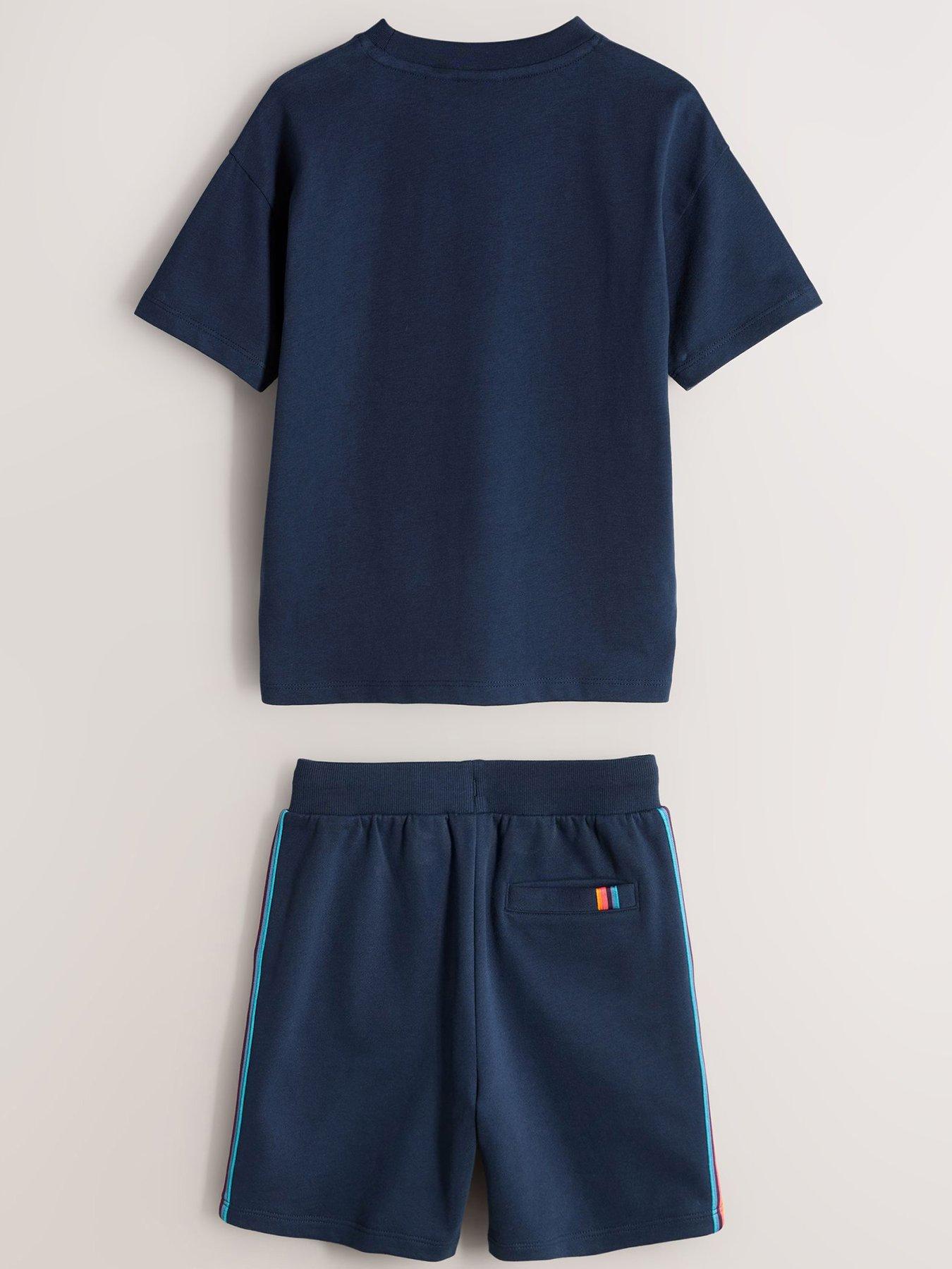 Image 3 of 7 of Paul Smith Junior Older Boys Logo T-Shirt Shorts Set - Navy