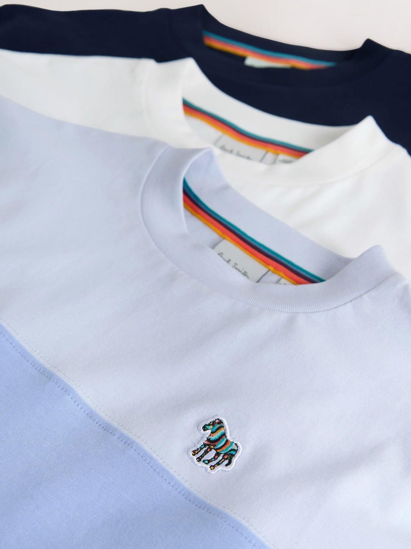 paul-smith-junior-older-boys-zebra-3-pack-t-shirts-bluedetail