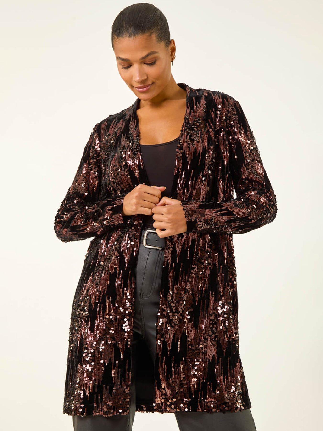 roman-sequin-velvet-longline-jacket-chocolatefront