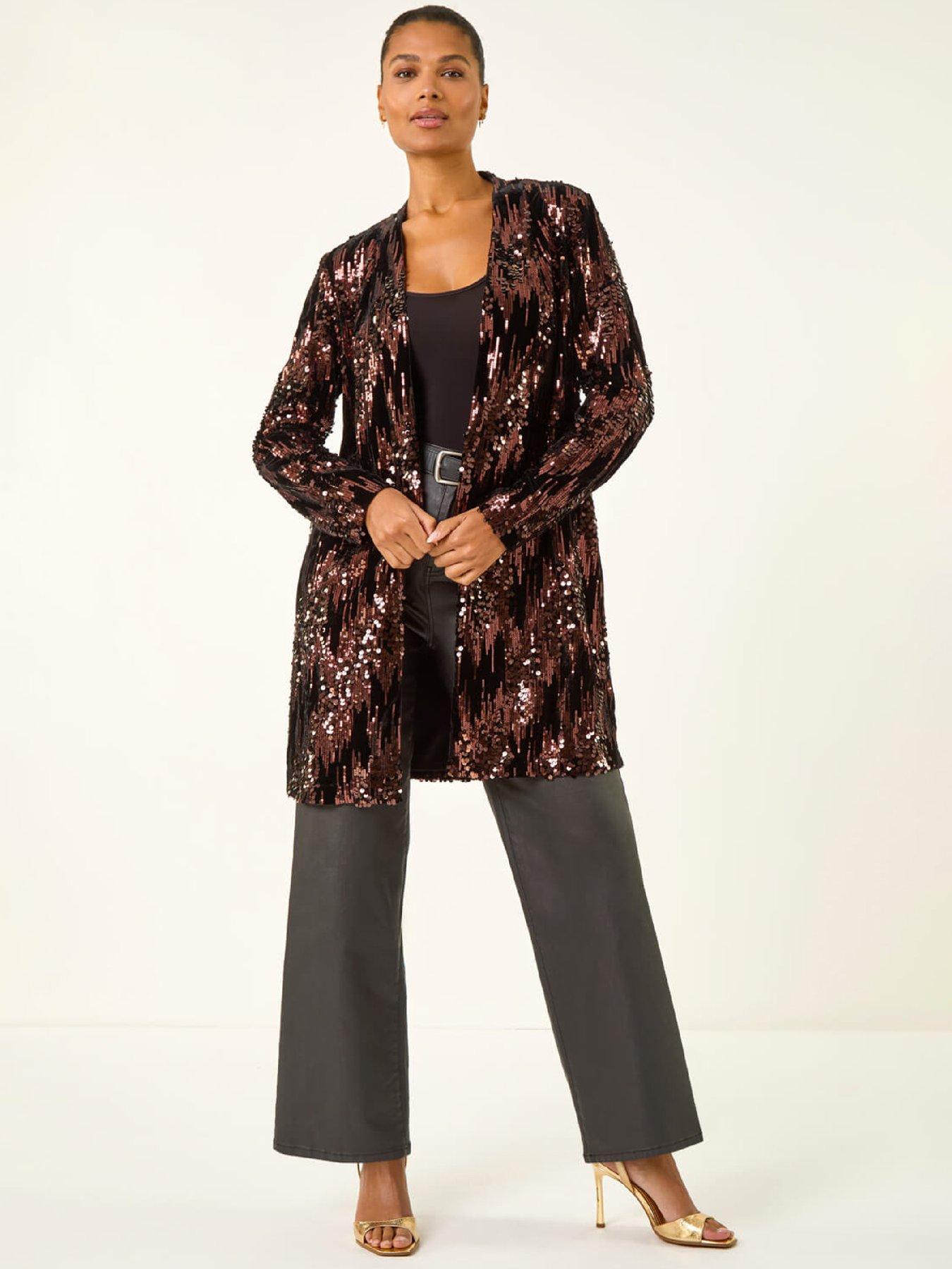 roman-sequin-velvet-longline-jacket-chocolateback