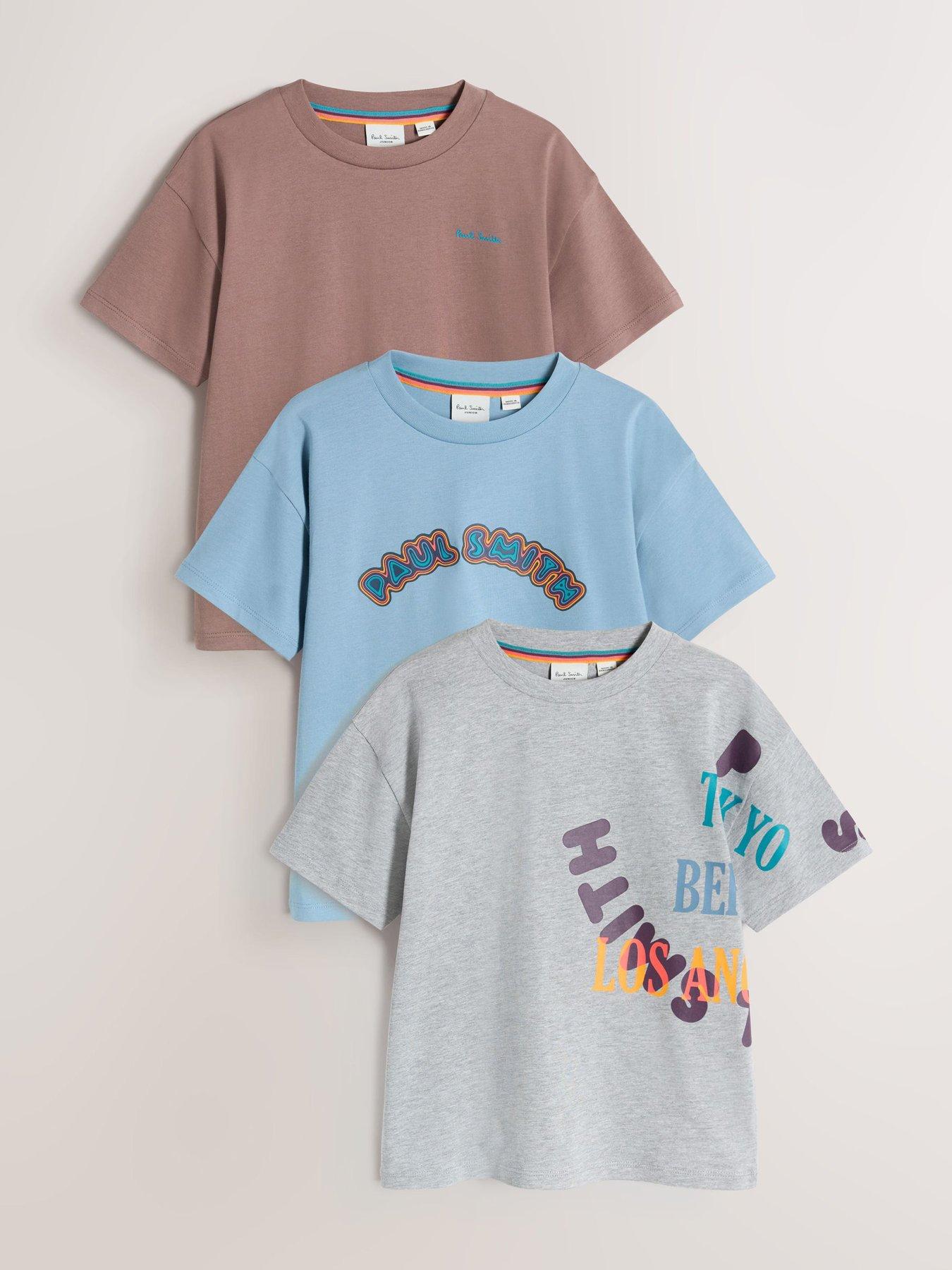 paul-smith-junior-boys-3-pack-graphic-t-shirts-neutralfront