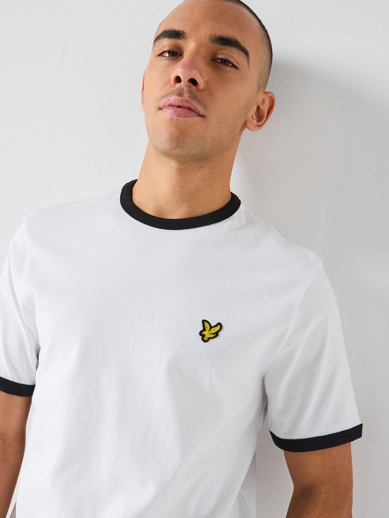 Image 4 of 4 of Lyle & Scott Lyle &amp; Scott Ringer T-shirt -white