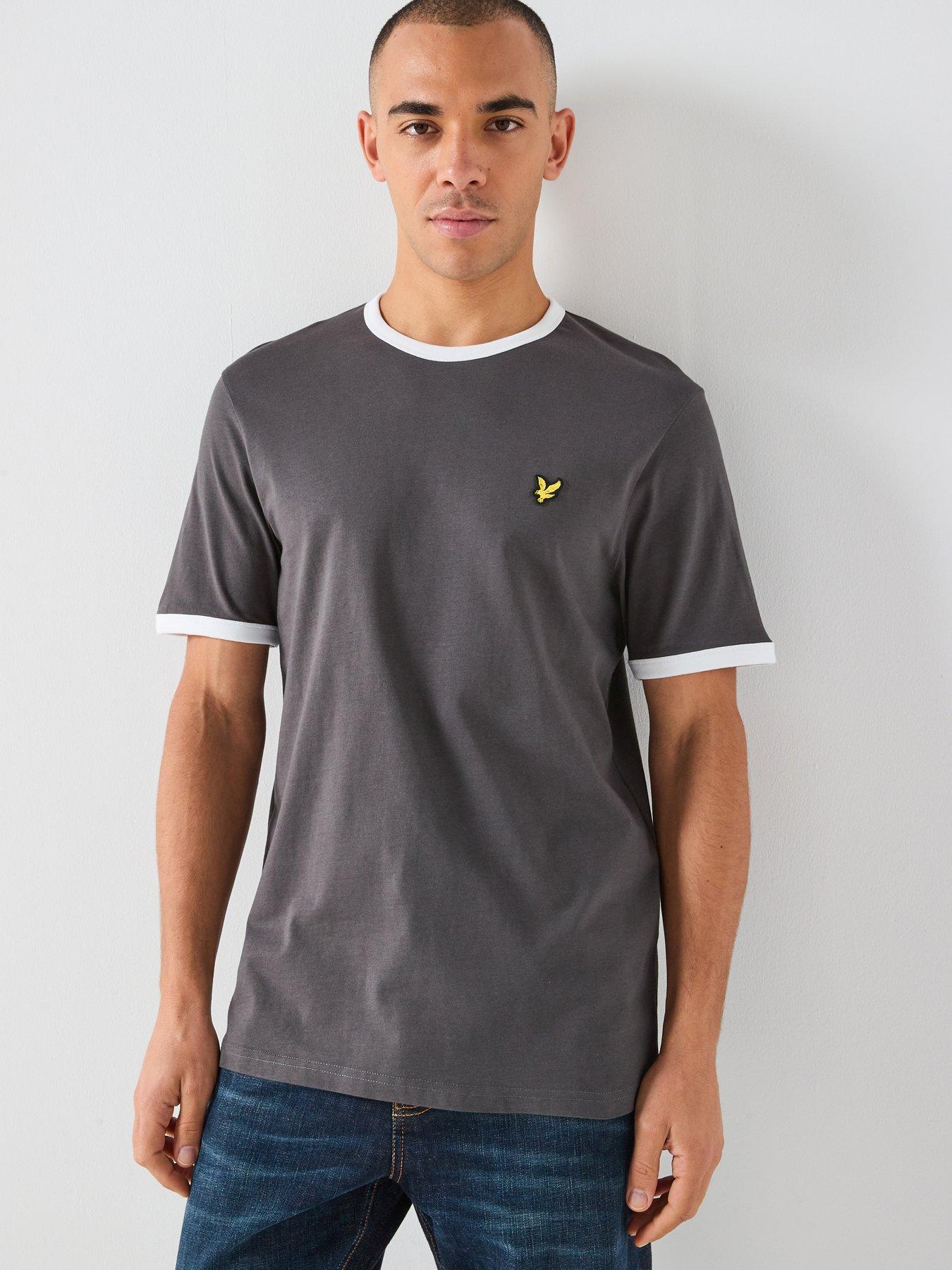 Image 1 of 5 of Lyle & Scott Lyle &amp; Scott Ringer T-shirt -grey
