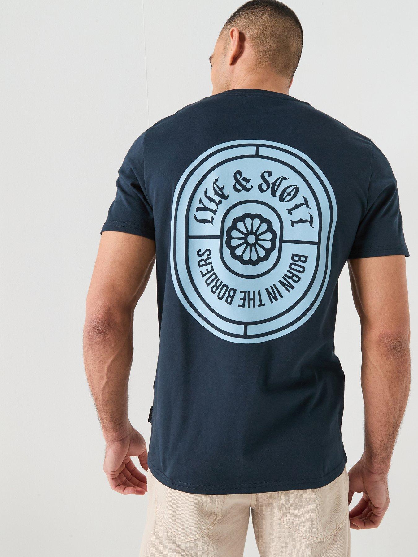 lyle-scott-lyle-amp-scott-borders-label-graphic-t-shirt--navyfront