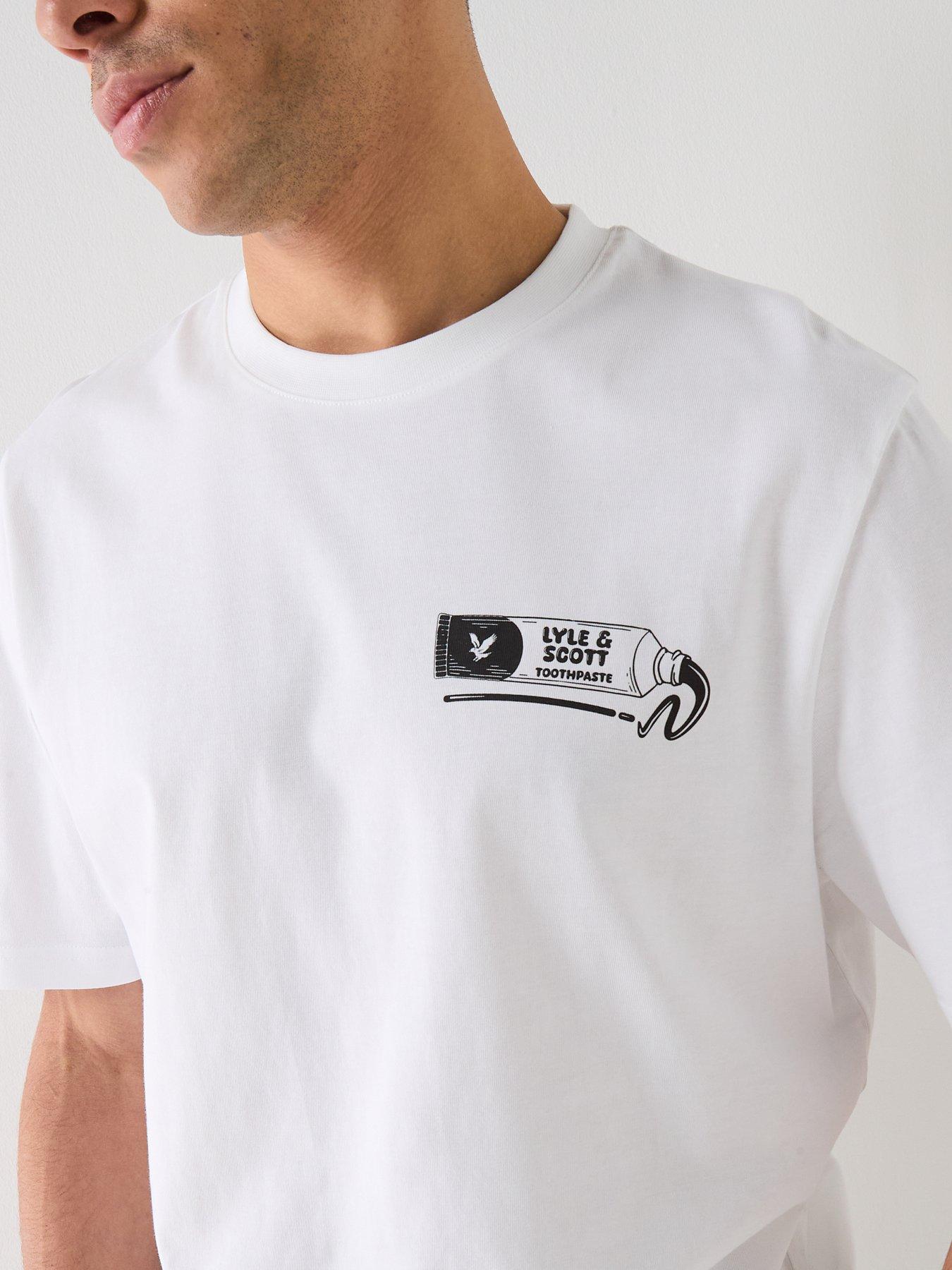 Image 4 of 6 of Lyle & Scott Toothpaste Graphic T-Shirt - White