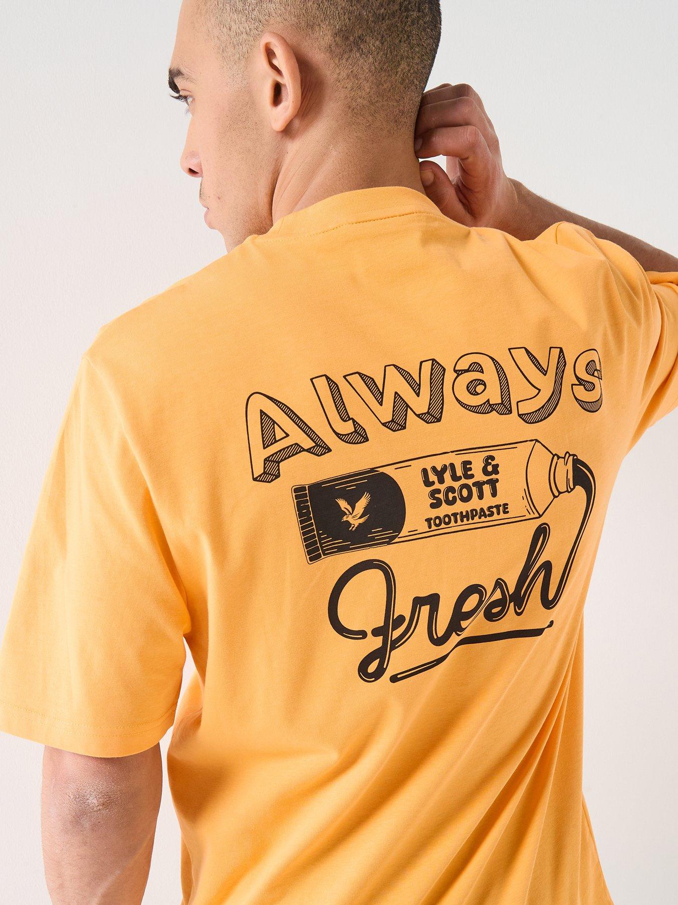 Lyle & Scott Toothpaste Graphic T-Shirt - Orange
