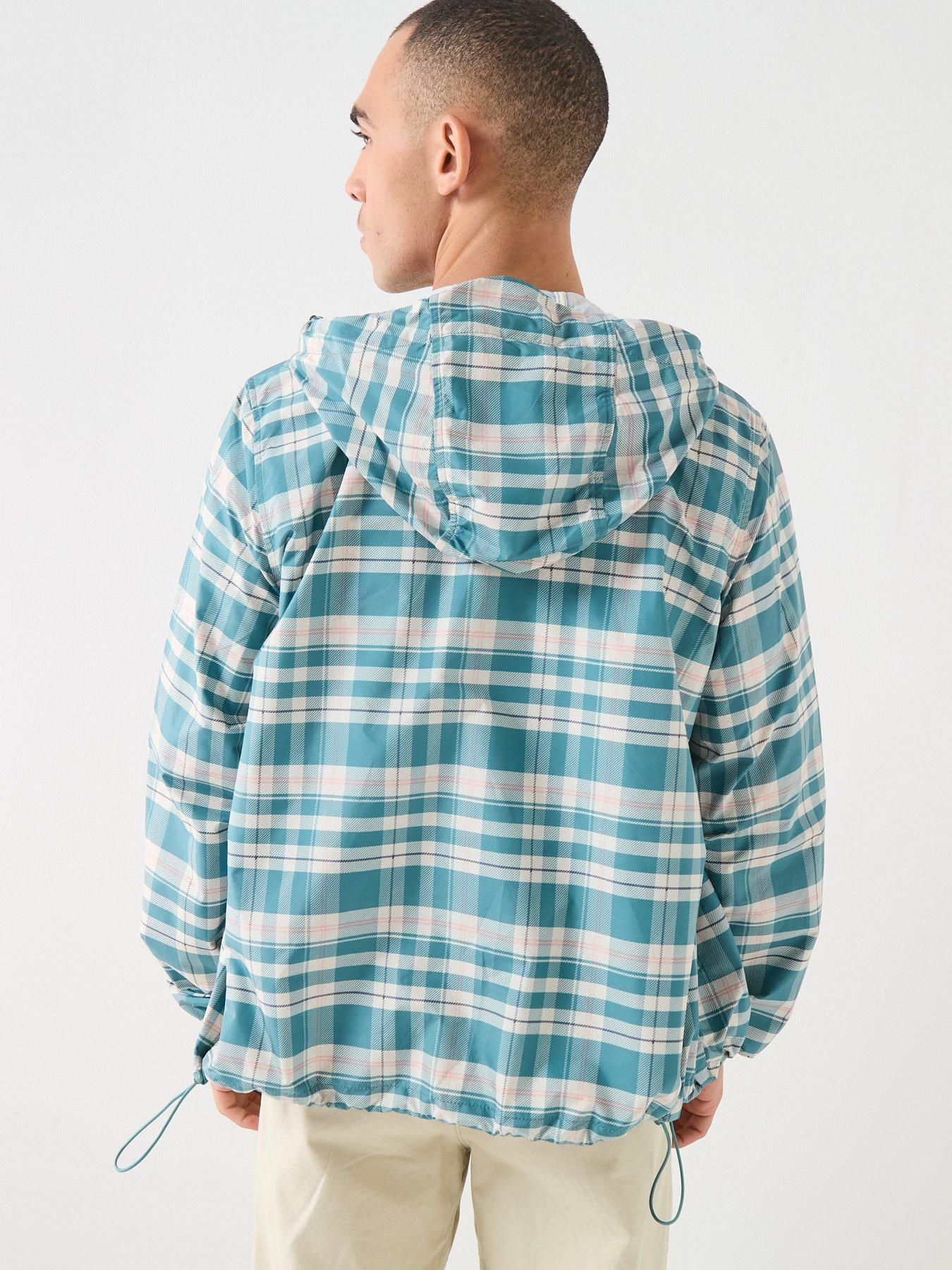 Image 2 of 6 of Lyle & Scott Tartan Hooded Zip Through Jacket - Green