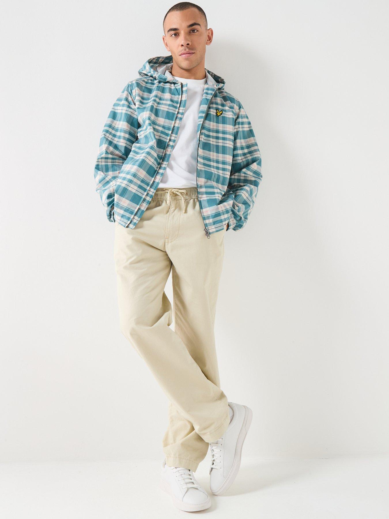 lyle-scott-lyle-amp-scott-tartan-hooded-zip-through-jacket--greendetail