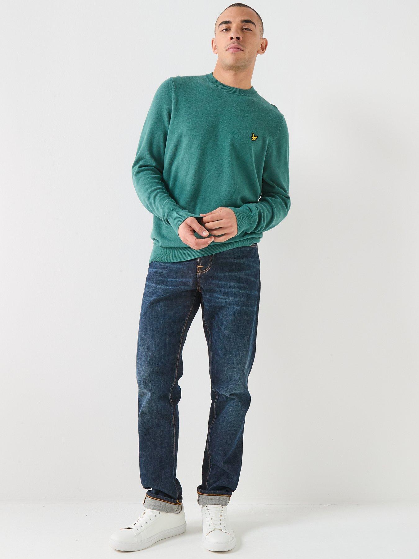 Image 3 of 4 of Lyle & Scott Cotton Crew Knitted Jumper - Green