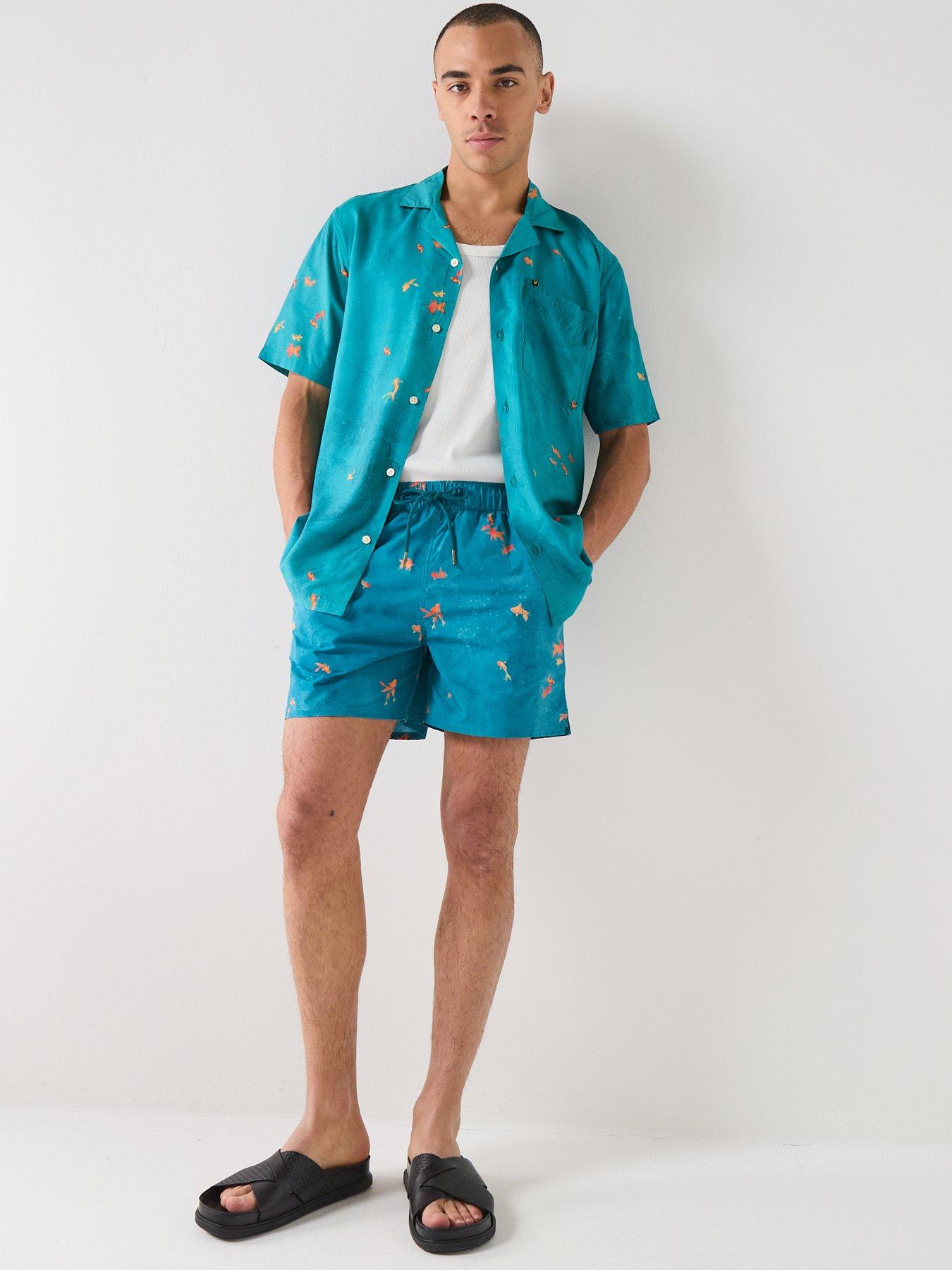 Image 3 of 6 of Lyle & Scott Goldfish Resort Shirt - Teal - Blue