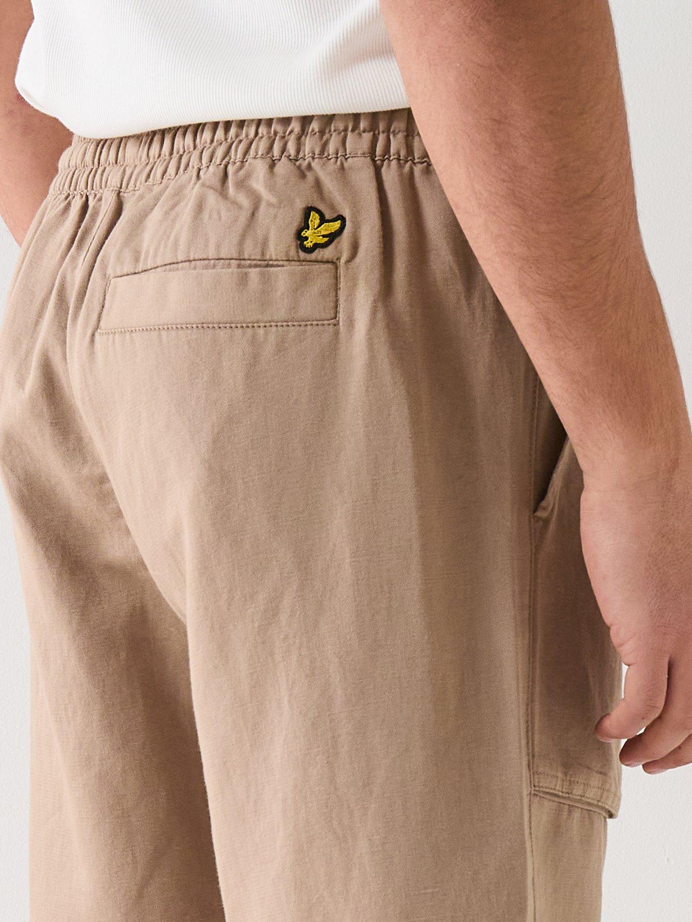 Image 4 of 5 of Lyle & Scott Lyle &amp; Scott Linen Shorts -beige
