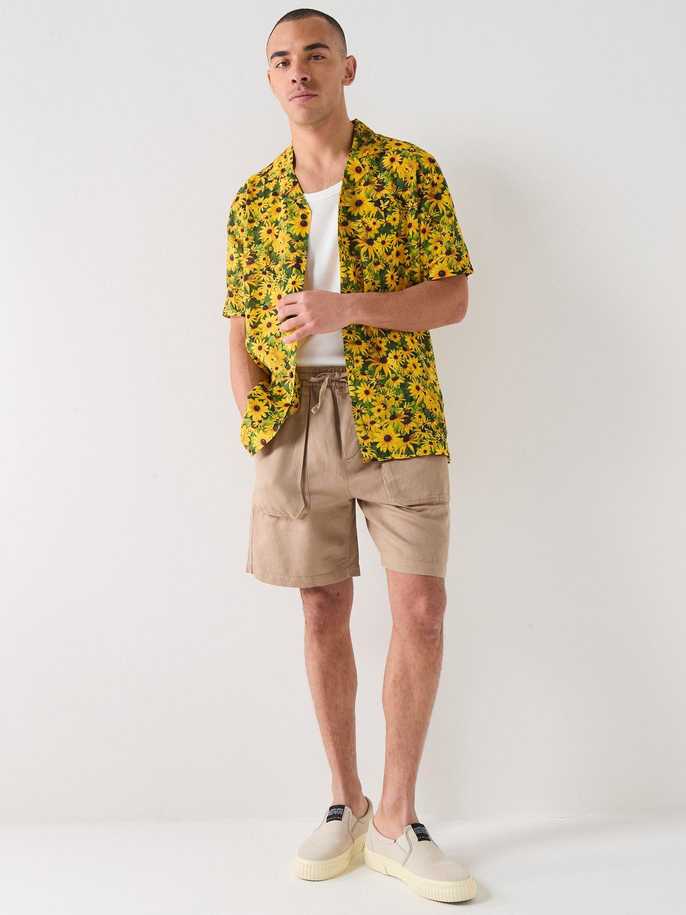 lyle-scott-linen-shorts-beigedetail