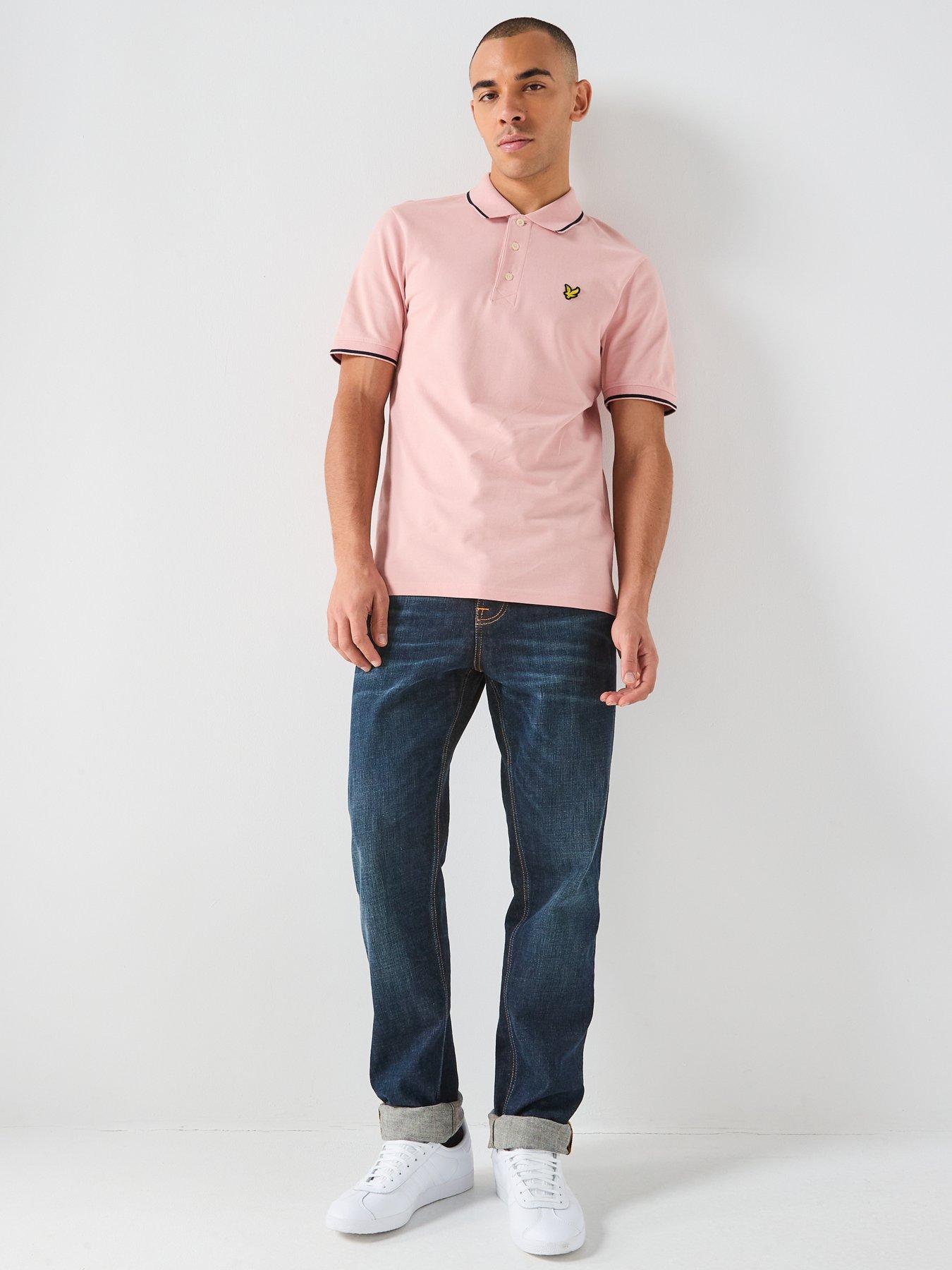lyle-scott-lyle-amp-scott-tipped-polo-shirt--pinkback