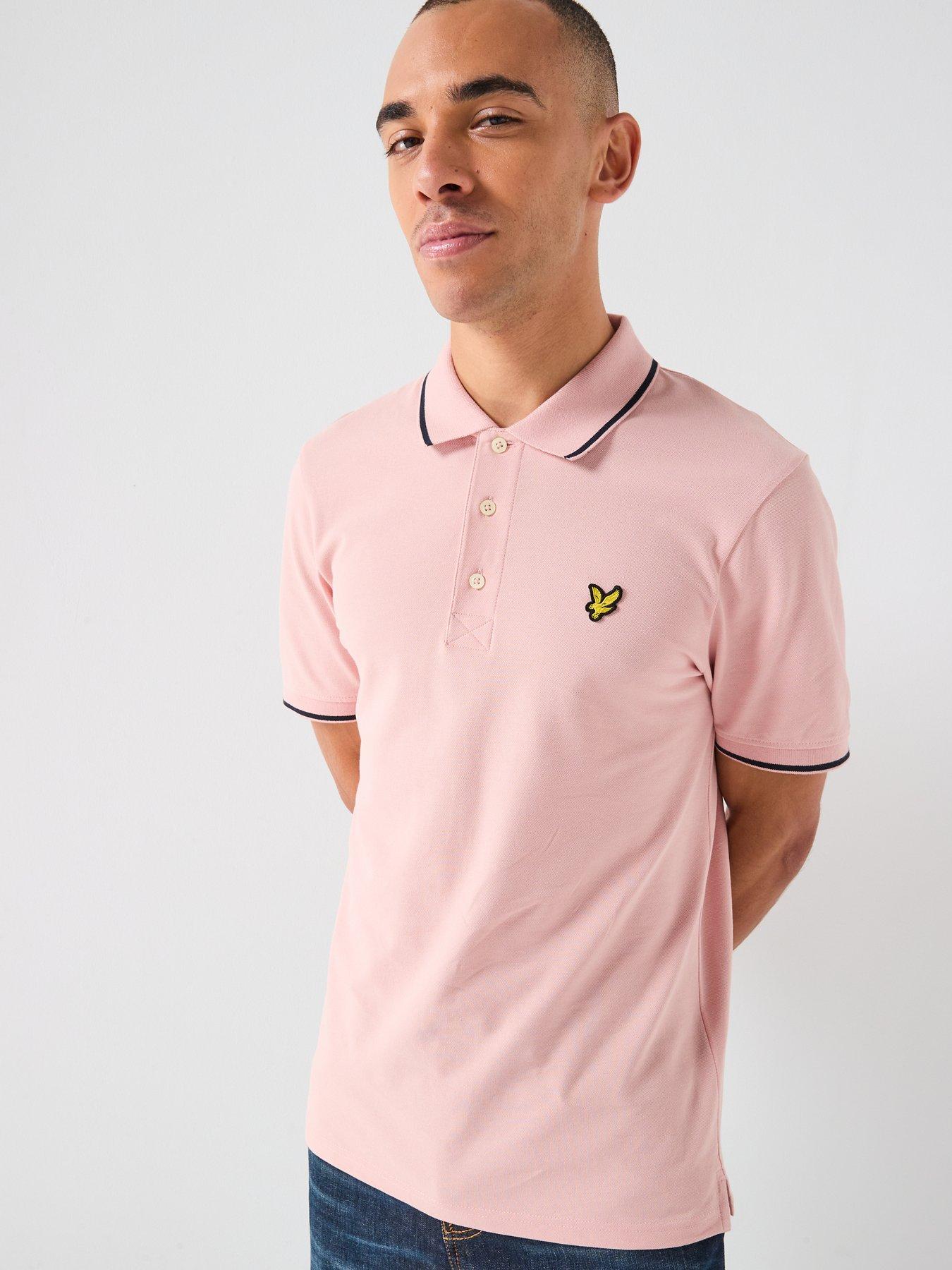 lyle-scott-lyle-amp-scott-tipped-polo-shirt--pinkdetail