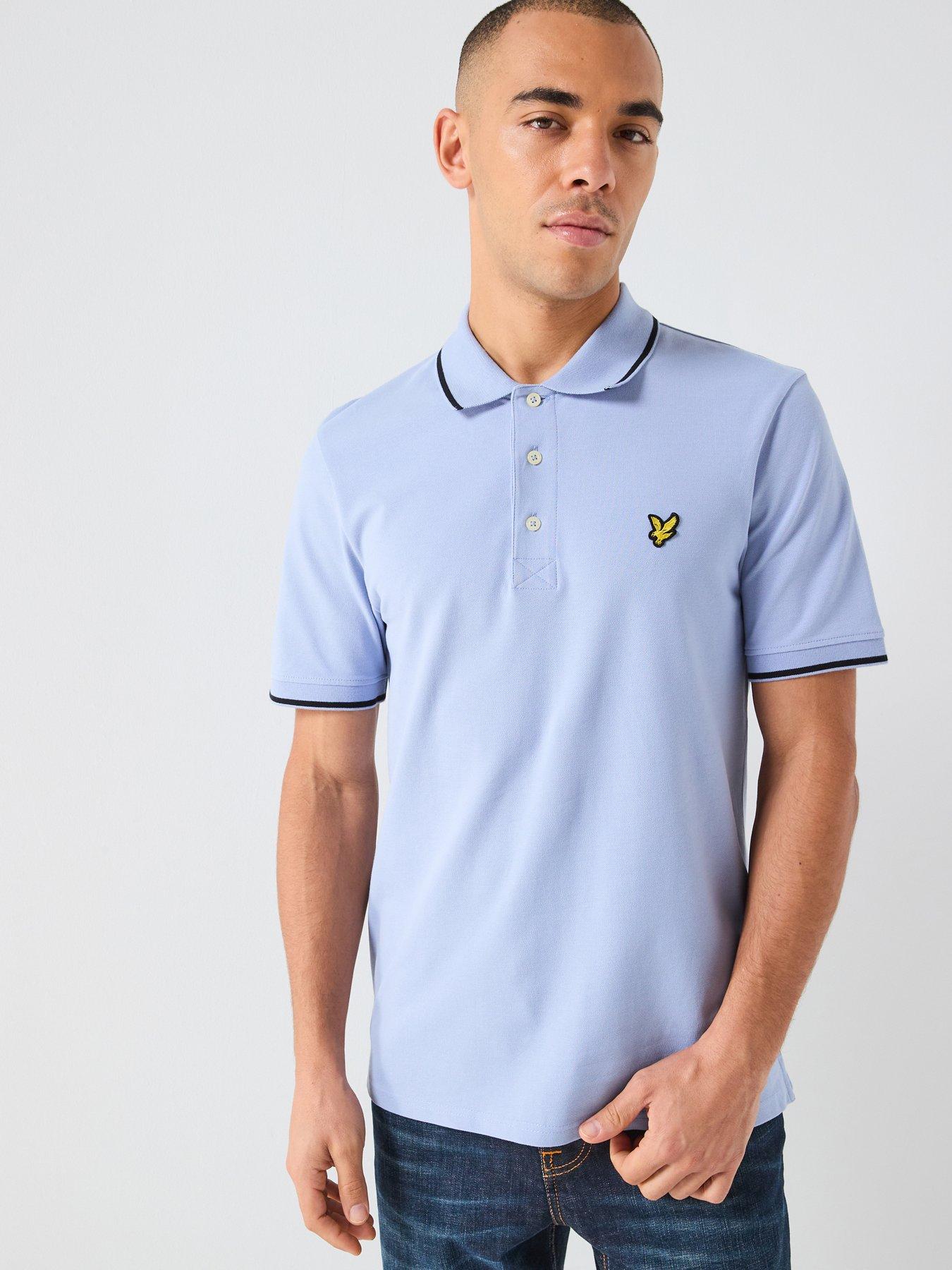 lyle-scott-tipped-polo-shirt-bluefront
