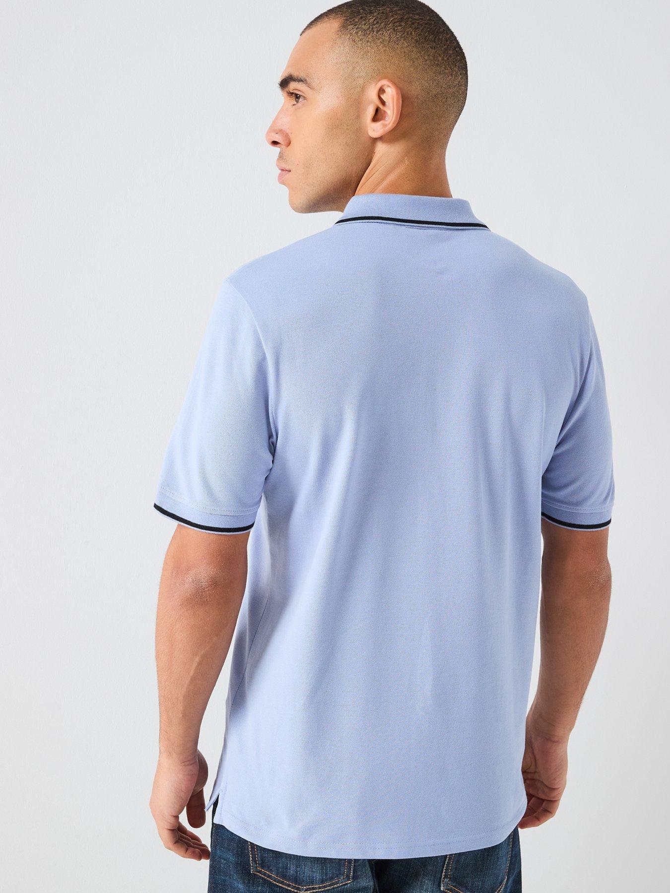 lyle-scott-tipped-polo-shirt-bluestillFront