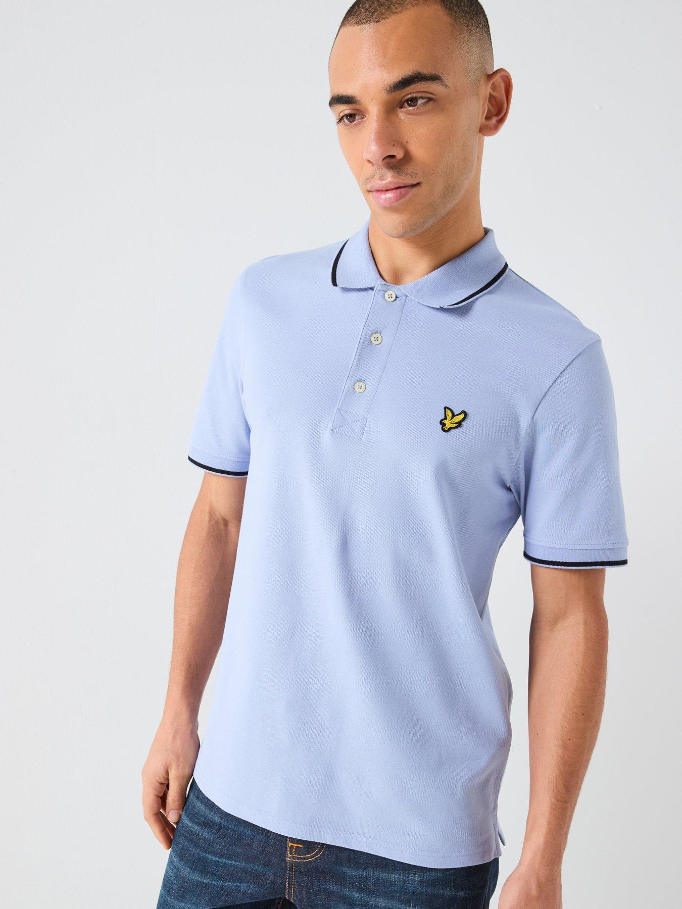 lyle-scott-tipped-polo-shirt-bluedetail