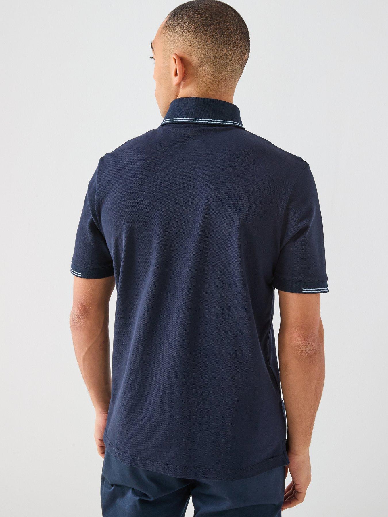 lyle-scott-fine-tipped-polo-shirt-navystillFront