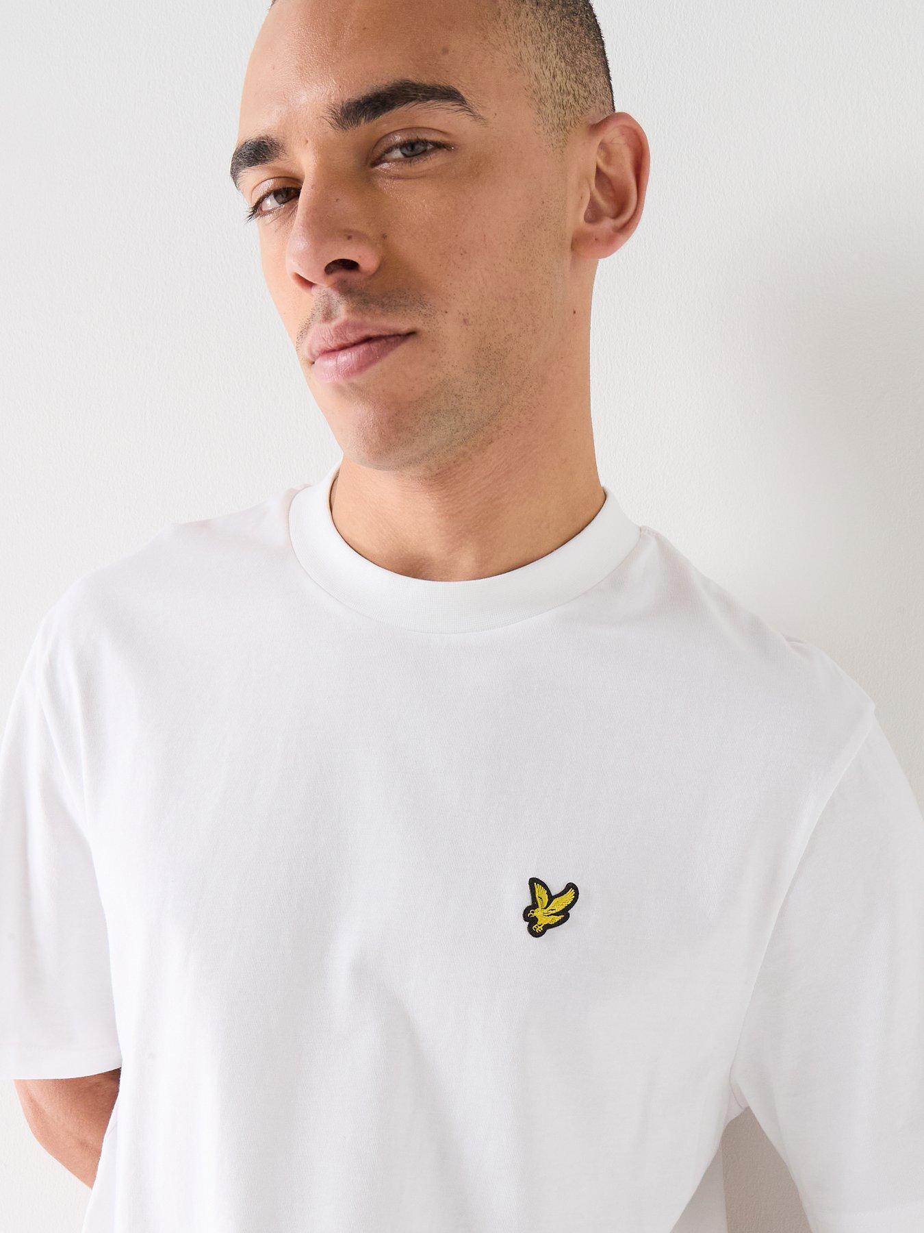 Image 4 of 6 of Lyle & Scott Oversized Cotton Crew Neck T-Shirt - White
