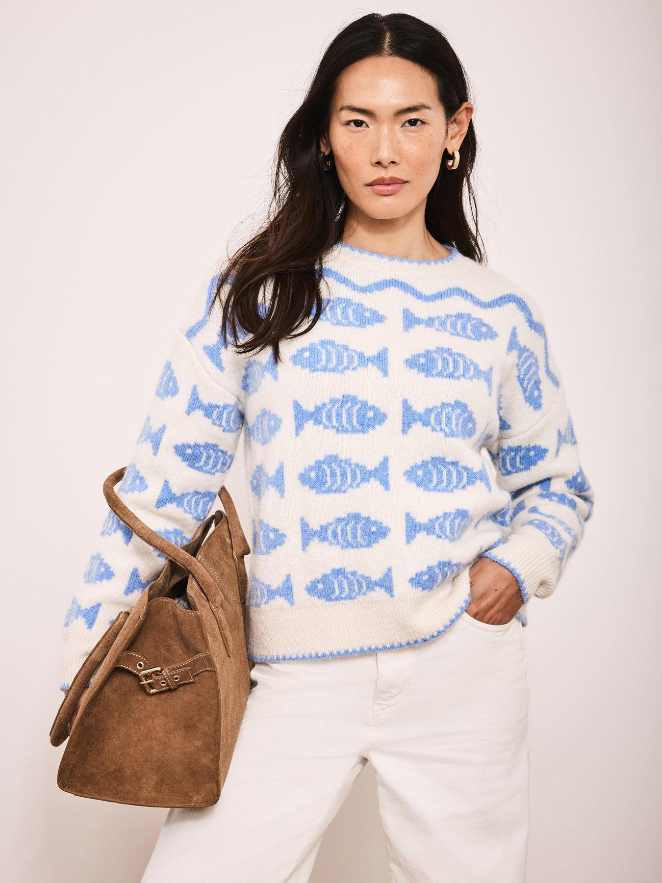 mint-velvet-blue-fish-jaquard-knit-jumper-whitefront