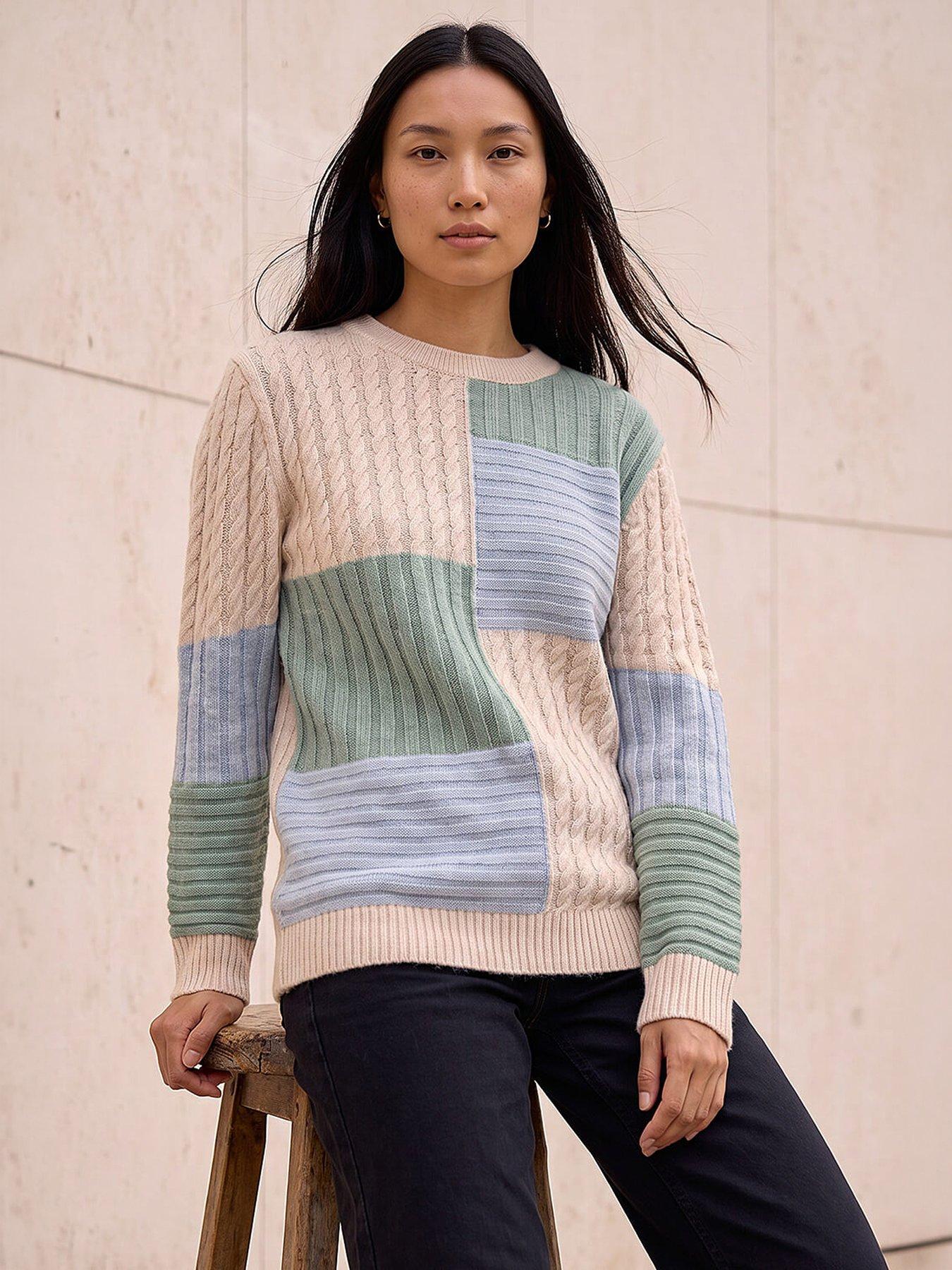 roman-colour-block-cable-knit-jumper-ivory