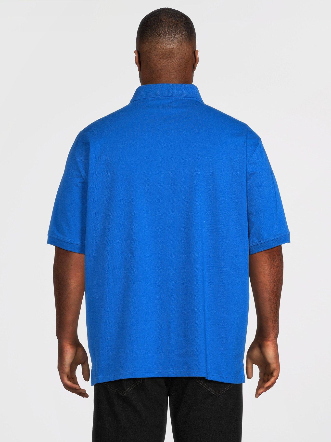 lyle-scott-big-tall-plain-polo-shirt-bluestillFront