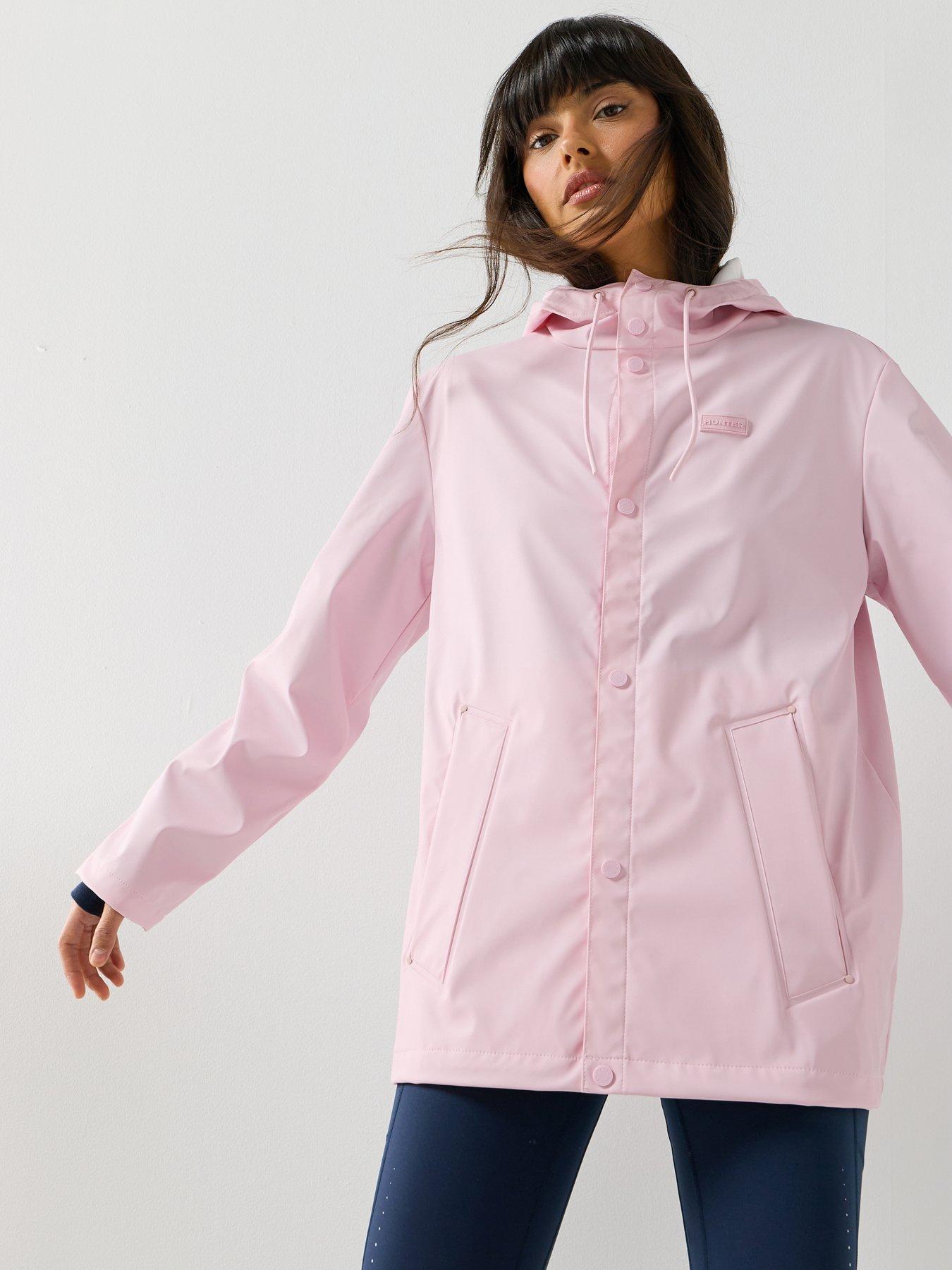 Image 1 of 6 of Hunter Izzy Pu Hooded Jacket - Parfait Pink