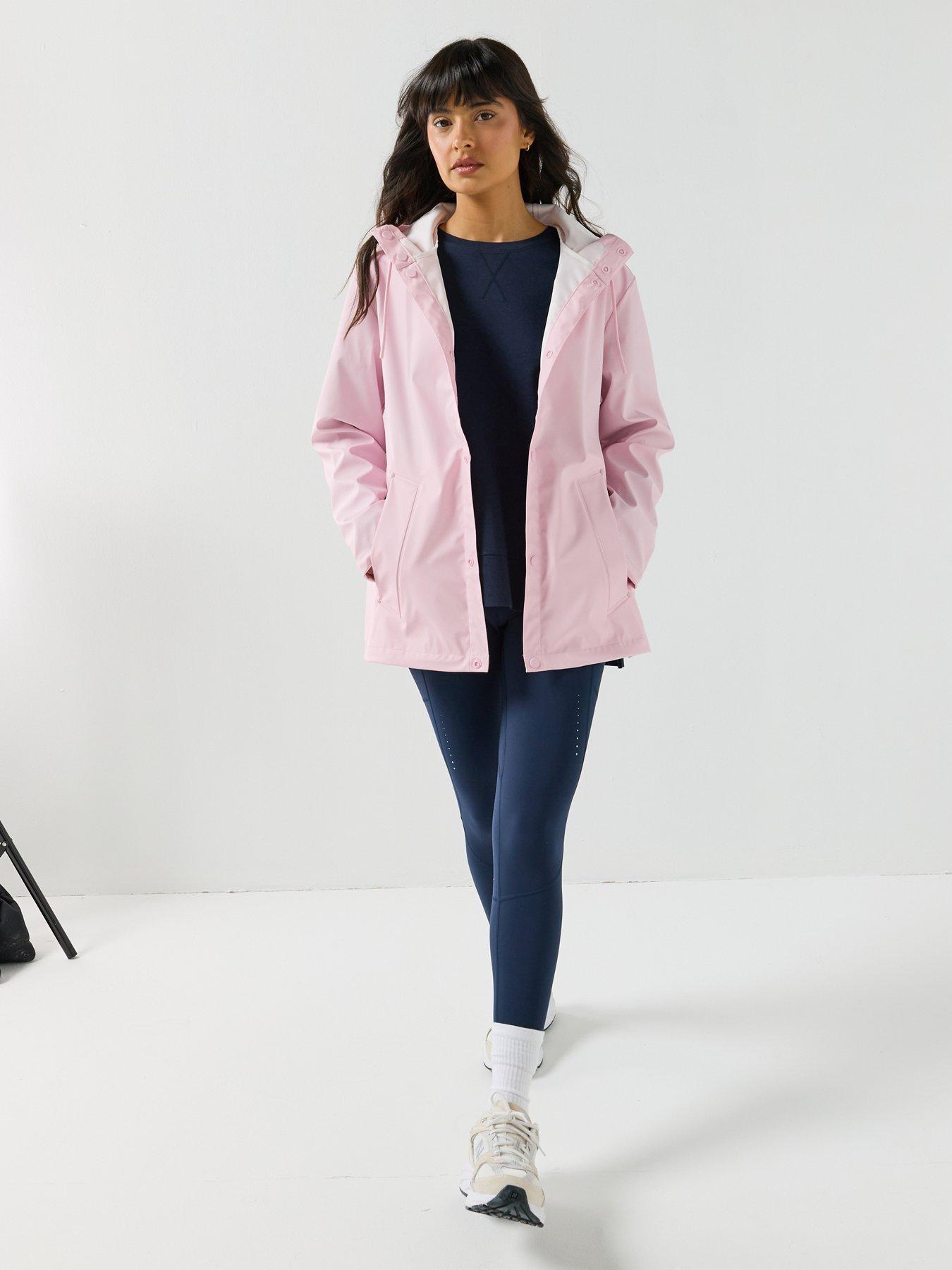 Image 3 of 6 of Hunter Izzy Pu Hooded Jacket - Parfait Pink