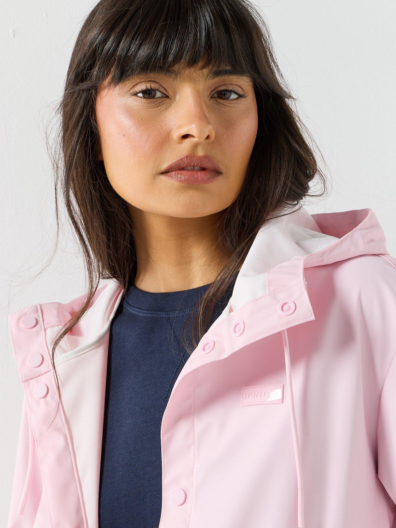 Image 4 of 6 of Hunter Izzy Pu Hooded Jacket - Parfait Pink