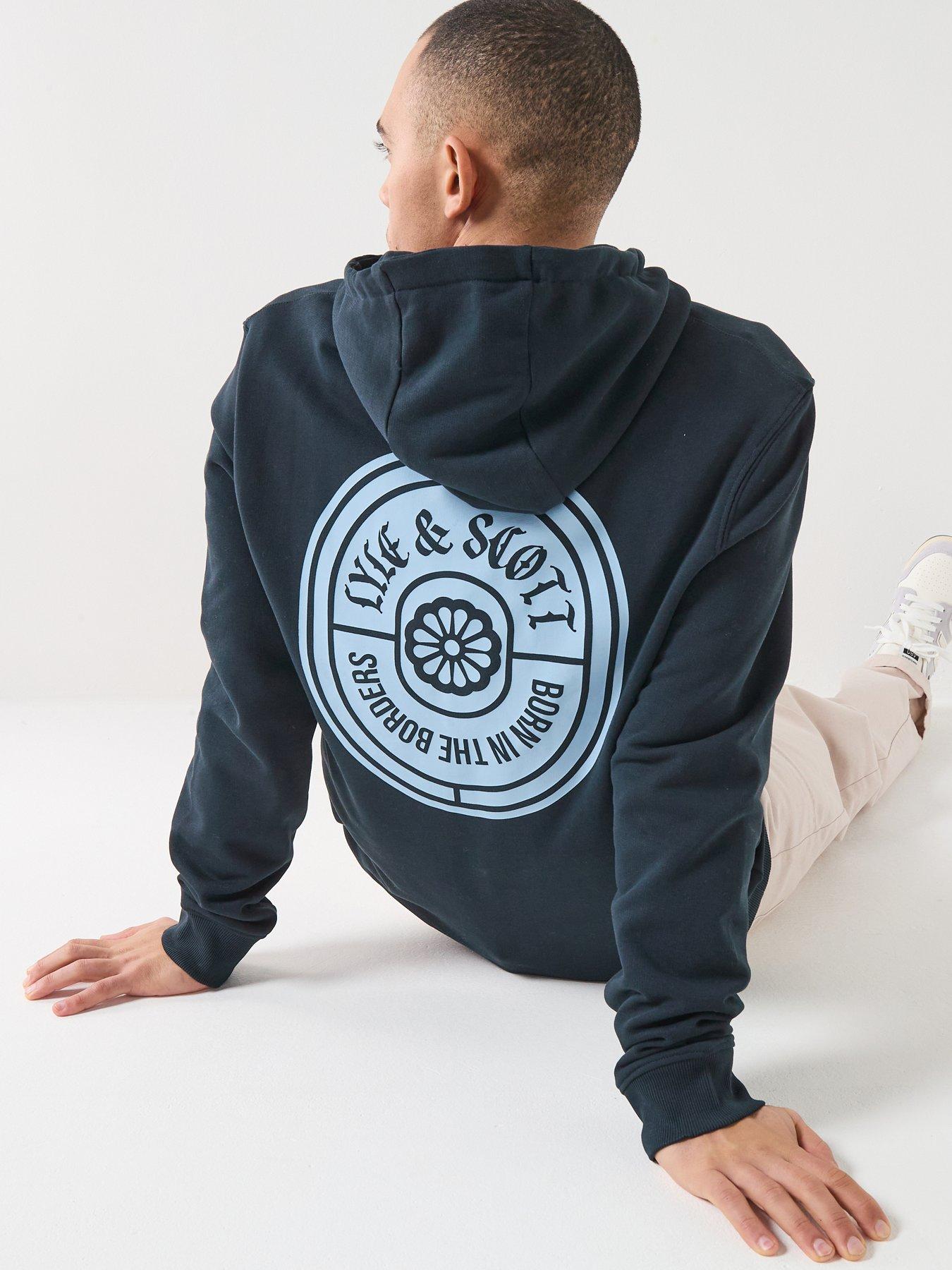 lyle-scott-borders-label-graphic-hoodie-navyfront