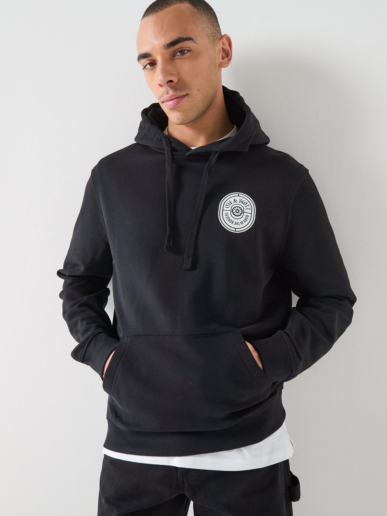 lyle-scott-borders-label-graphic-hoodie-blackstillFront