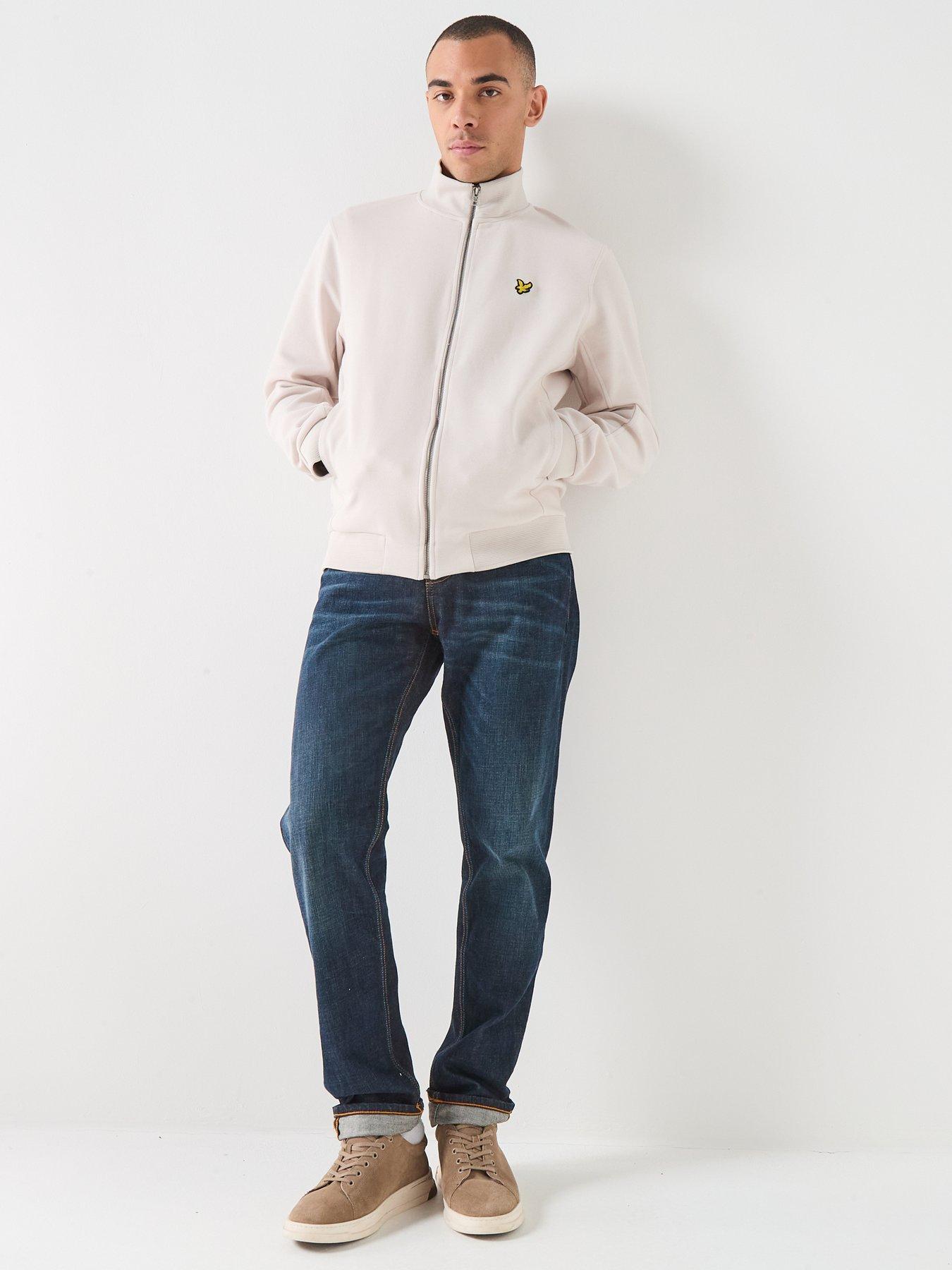 Image 3 of 5 of Lyle & Scott Pique Zip Through Track Jacket -Pink - Light Pink