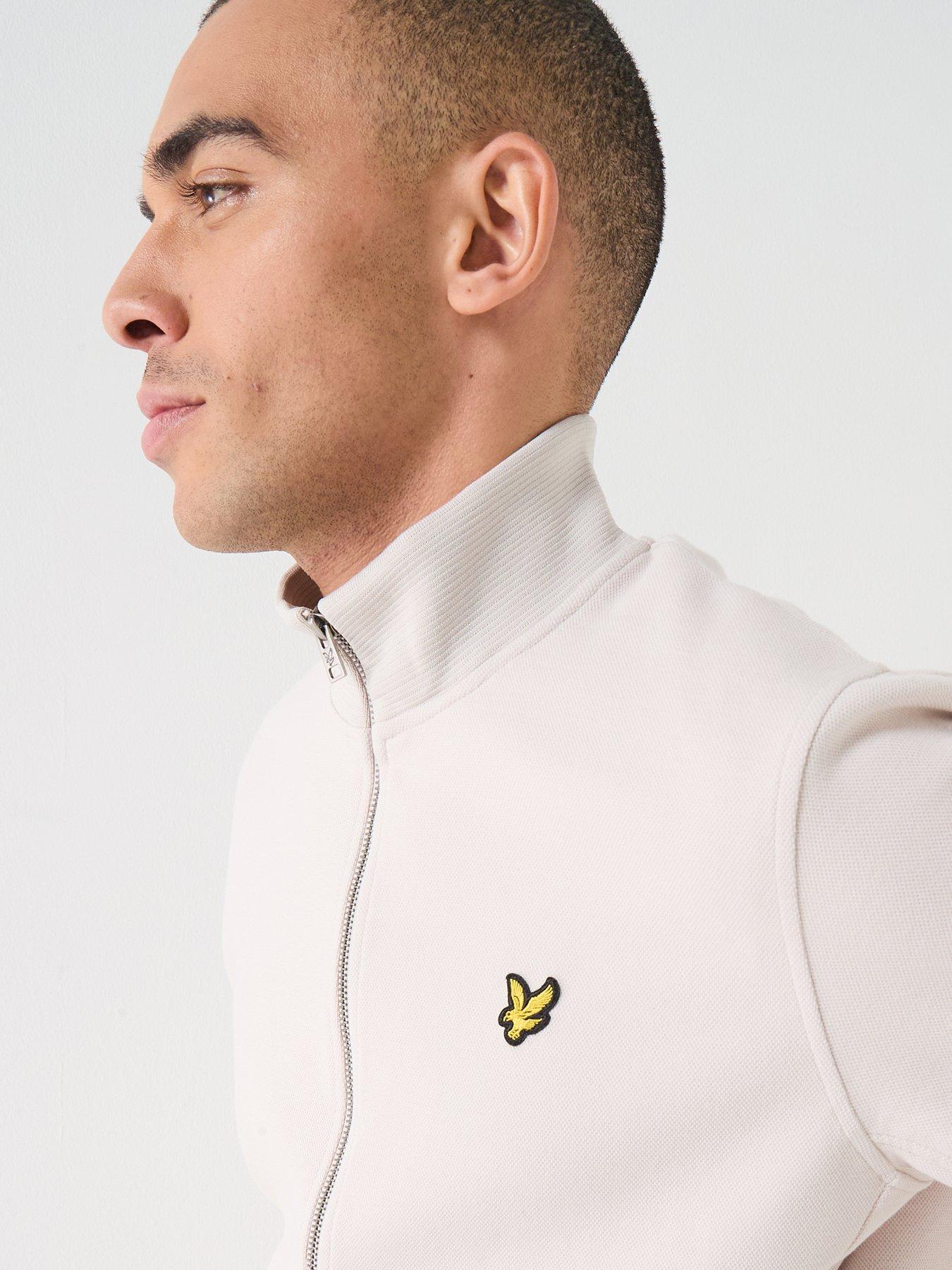 Image 4 of 5 of Lyle & Scott Pique Zip Through Track Jacket -Pink - Light Pink