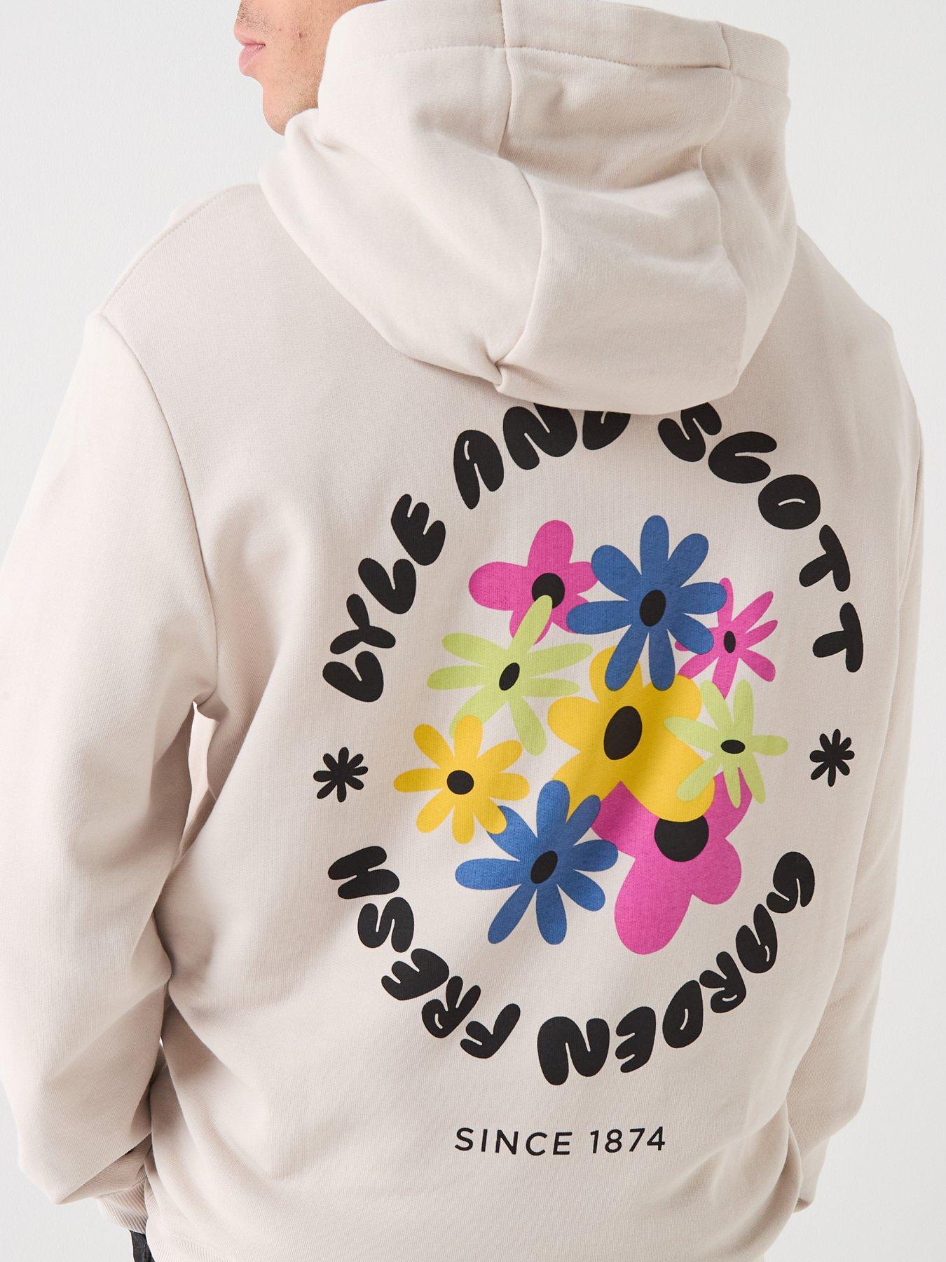 Image 4 of 6 of Lyle & Scott Nature Graphic Pullover Hoodie - Beige