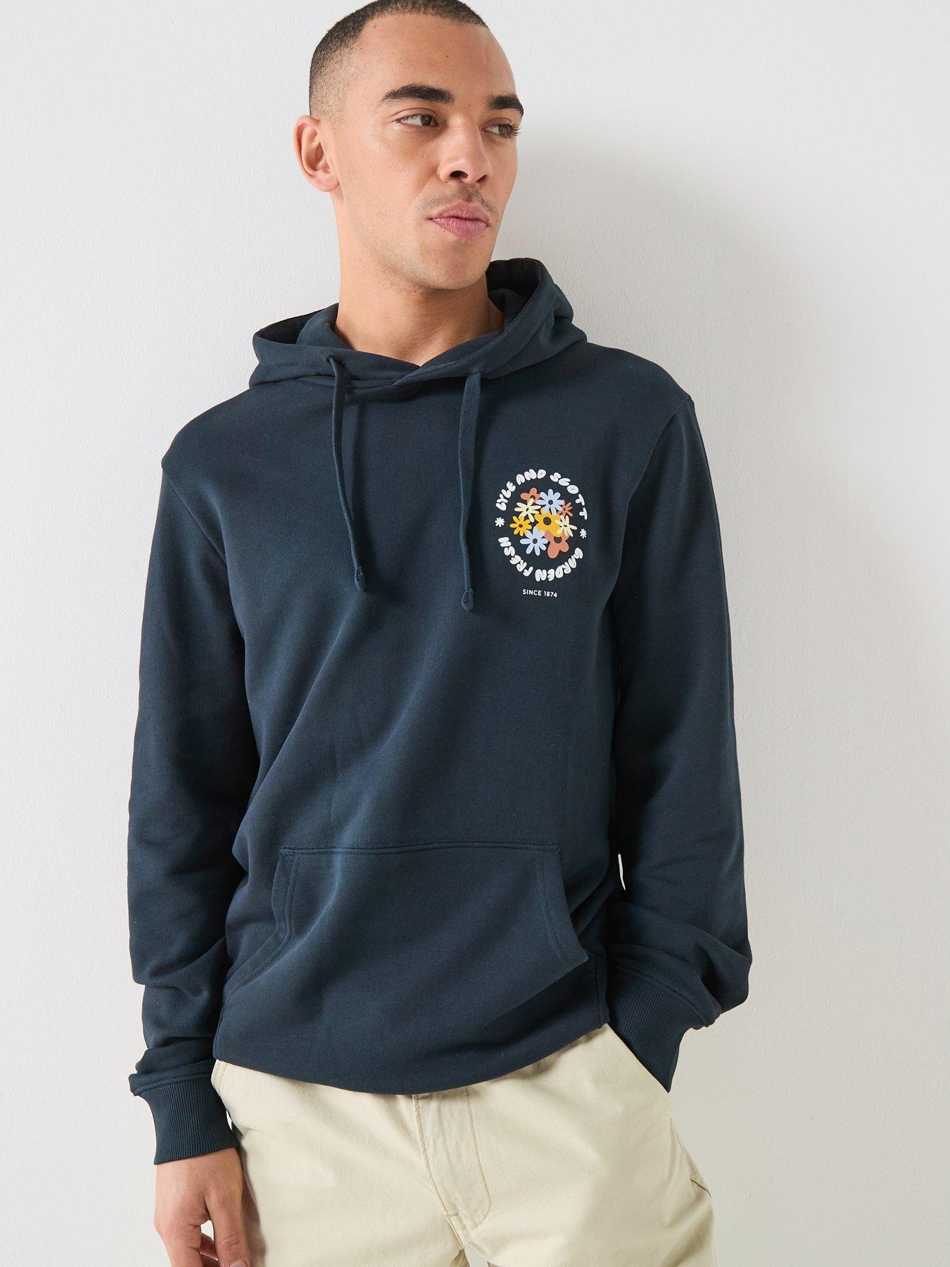 Image 2 of 6 of Lyle & Scott Lyle &amp; Scott Nature Graphic Pullover Hoodie -navy