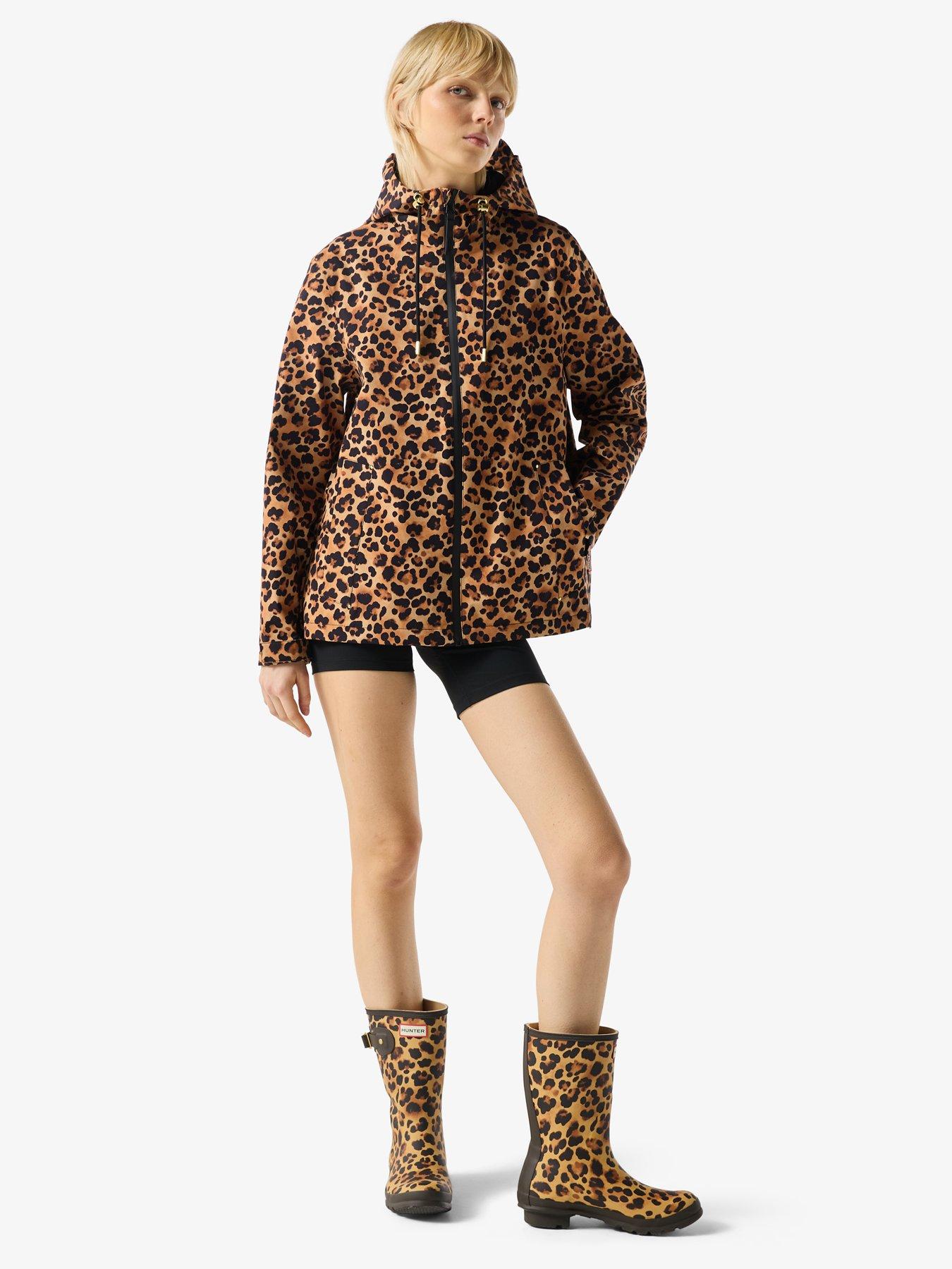 Image 3 of 4 of Hunter Original Waterproof Printed Jacket - Leopard