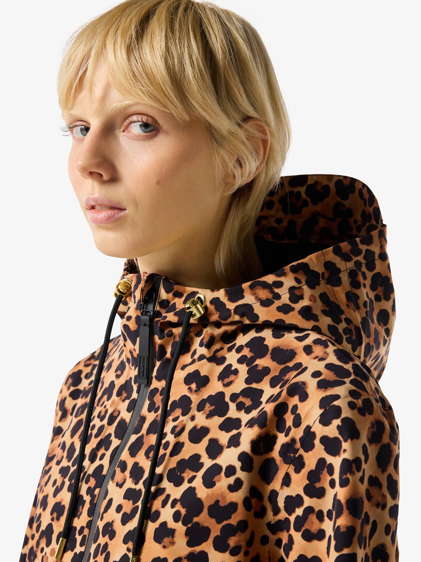 Image 4 of 4 of Hunter Original Waterproof Printed Jacket - Leopard