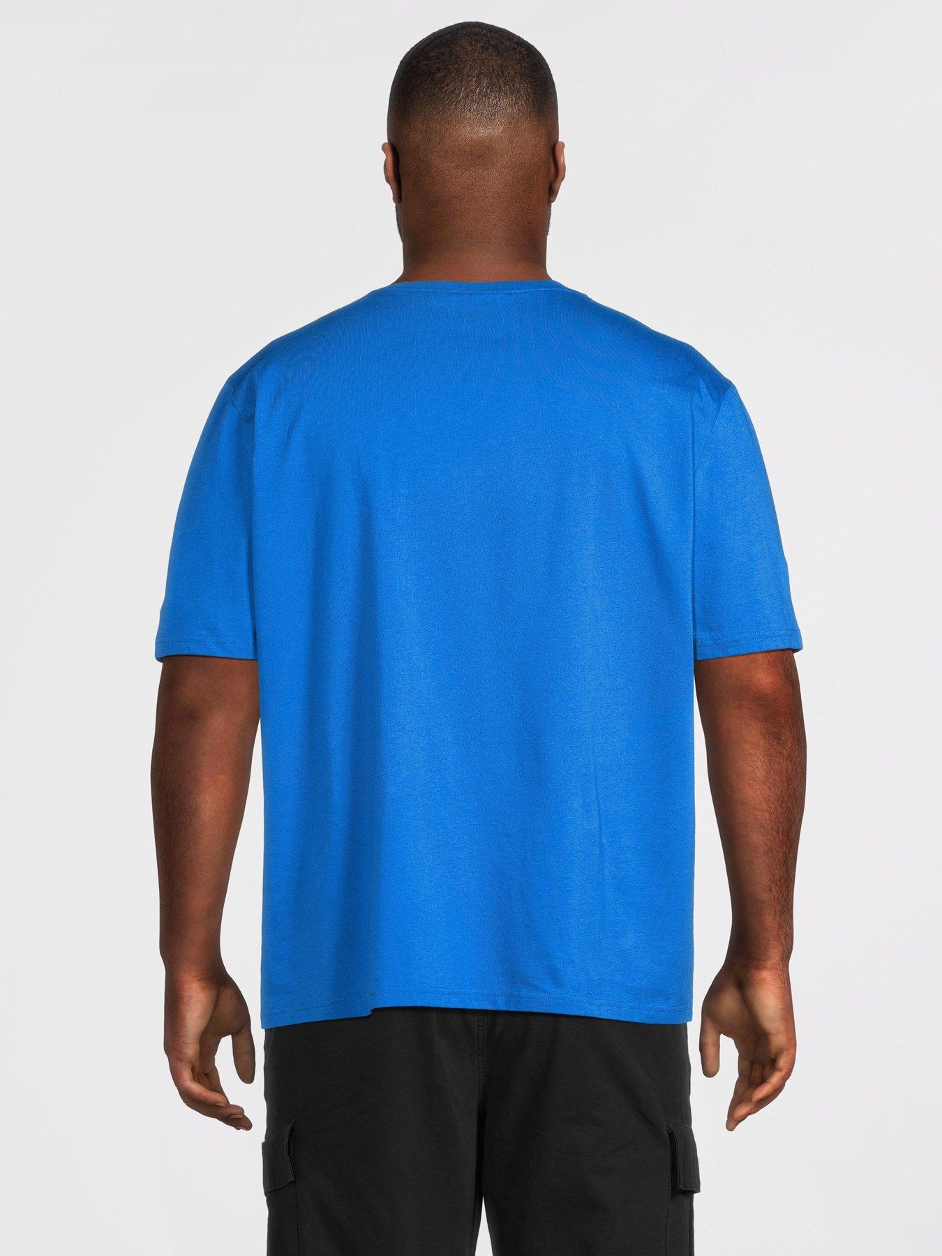 lyle-scott-big-tall-plain-t-shirt-bluestillFront